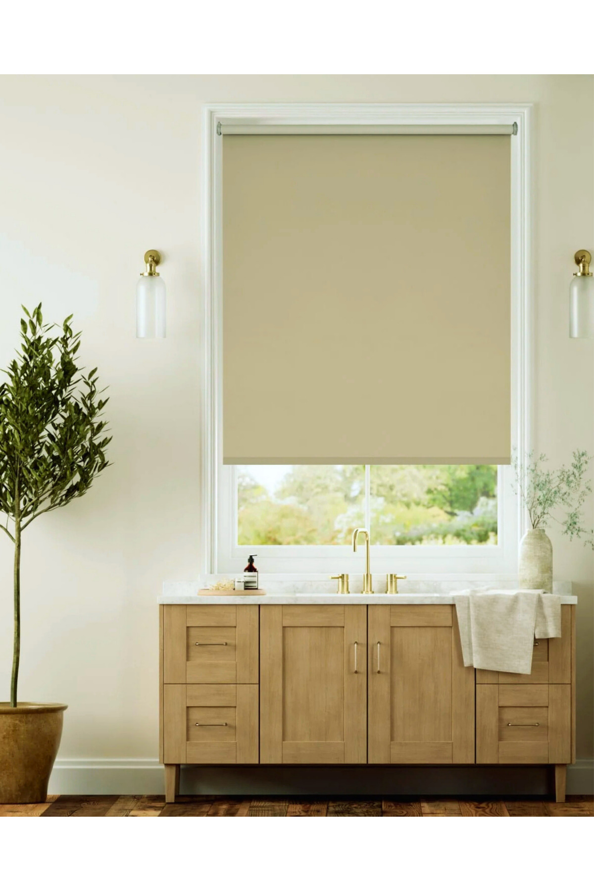 Matsun Keten Kalın Lüx Güneşlik Stor Perde, Alüminyum Kasalı Yüks