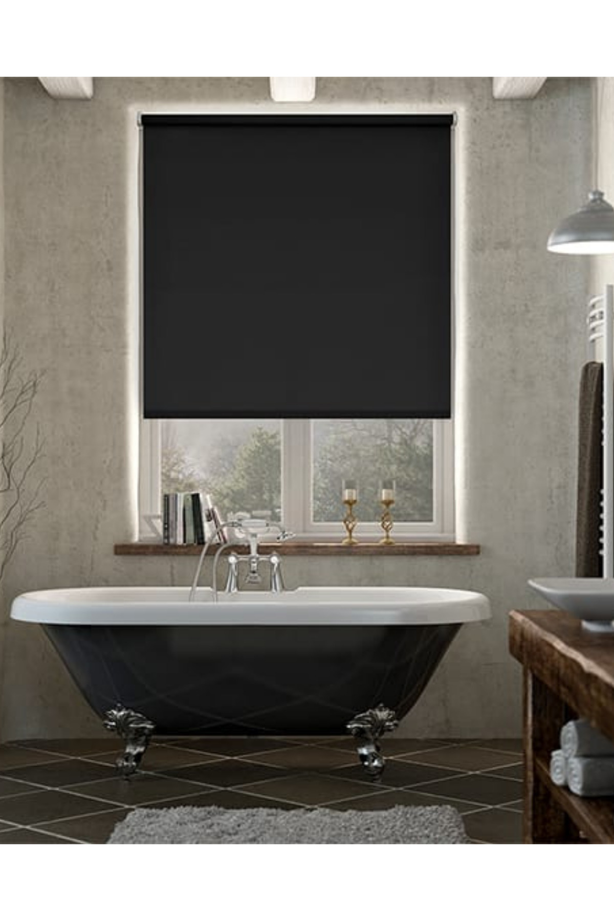 Matsun Keten Kalın Lüx Güneşlik Stor Perde, Alüminyum Kasalı Yüks