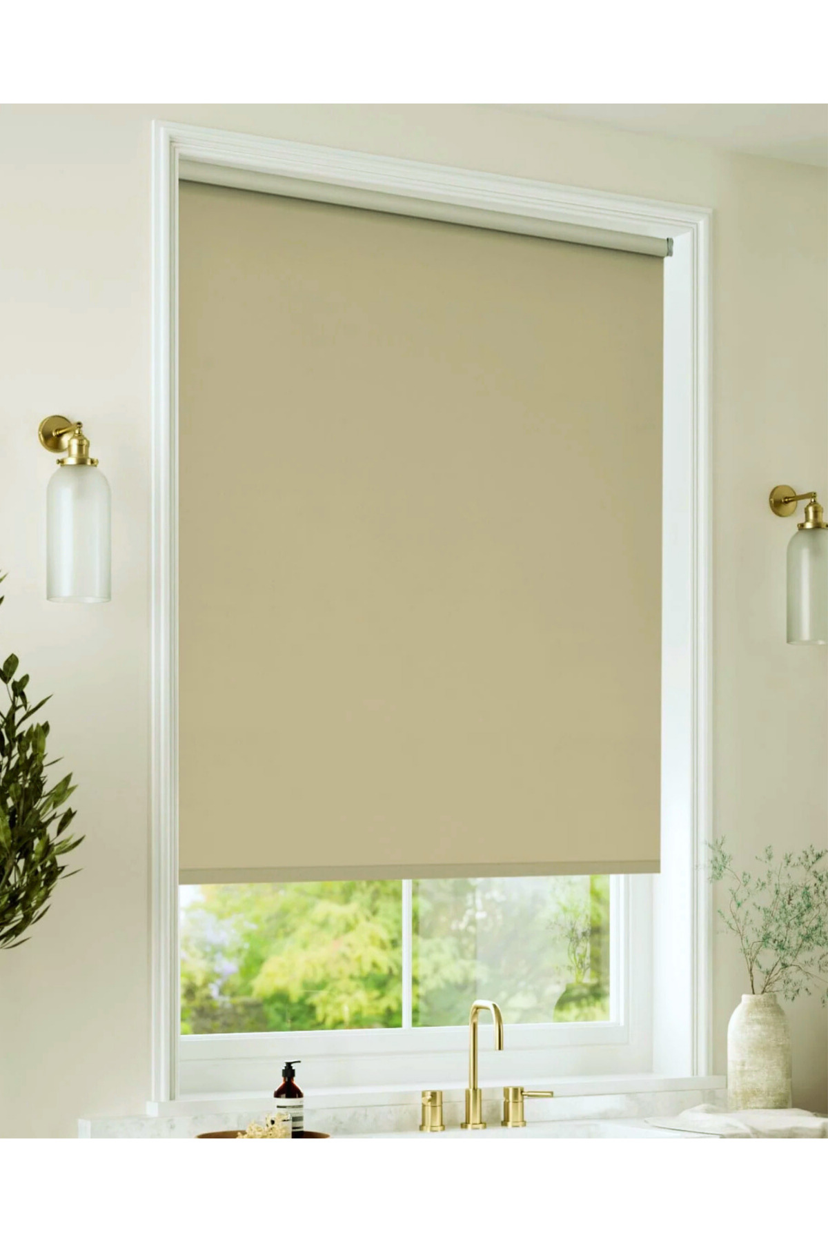 Matsun Keten Kalın Lüx Güneşlik Stor Perde, Alüminyum Kasalı Yüks