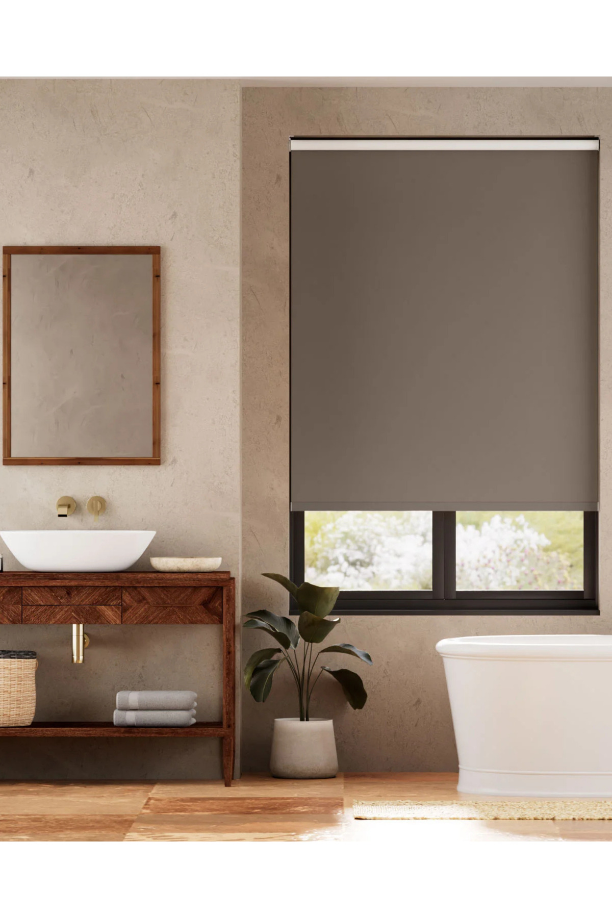 Matsun Keten Kalın Lüx Güneşlik Stor Perde, Alüminyum Kasalı Yüks