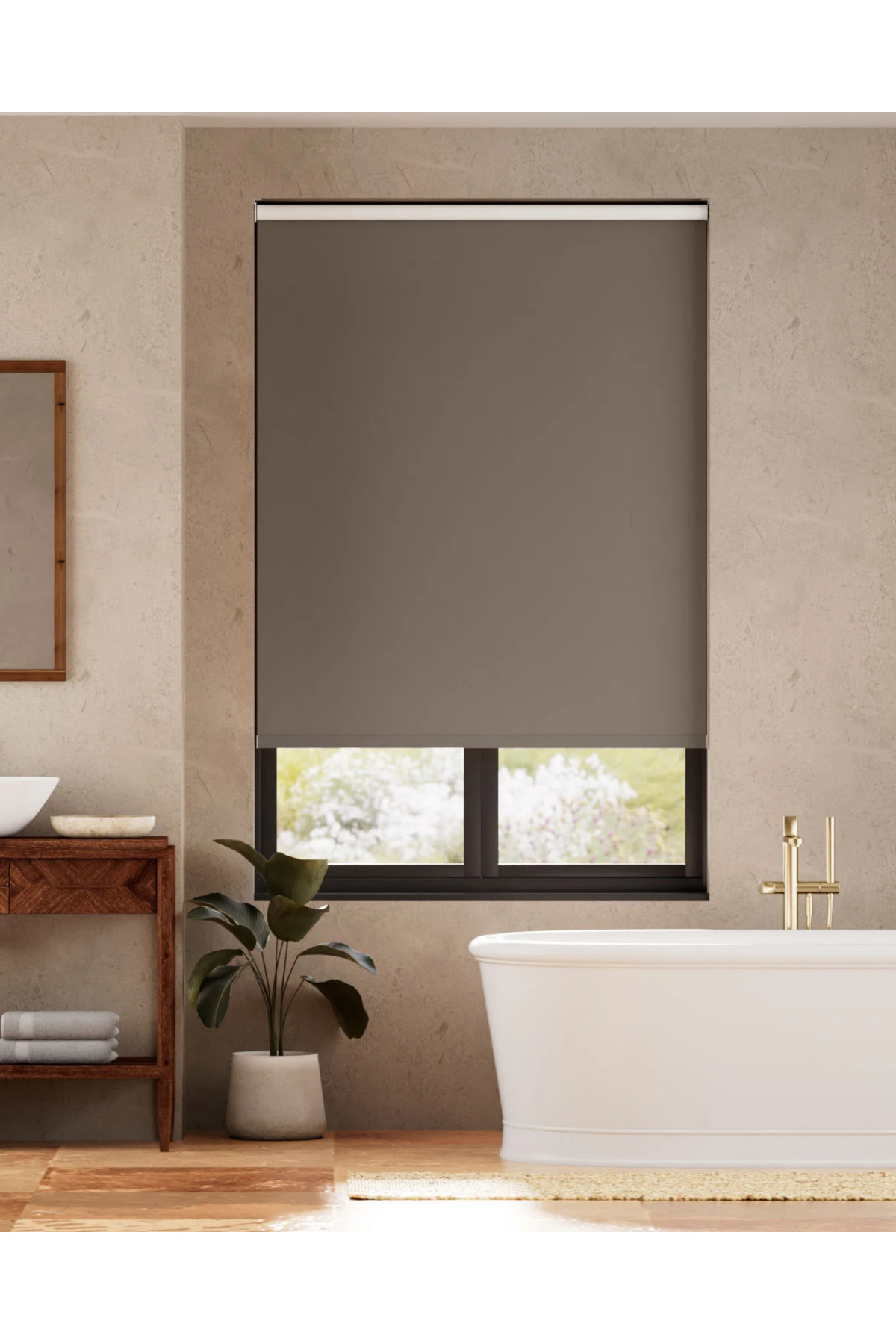 Matsun Keten Kalın Lüx Güneşlik Stor Perde, Alüminyum Kasalı Yüks