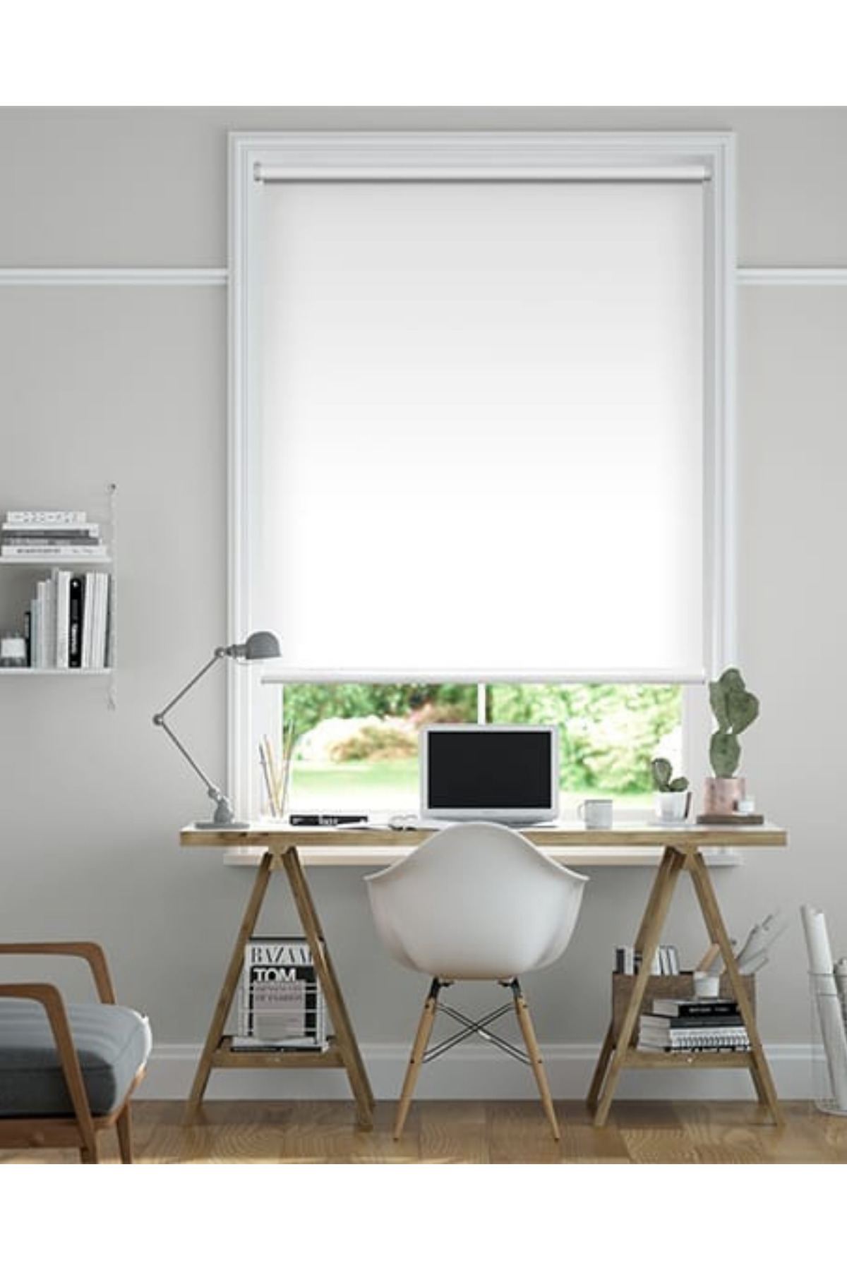 Matsun Keten Kalın Lüx Güneşlik Stor Perde, Alüminyum Kasalı Yüks