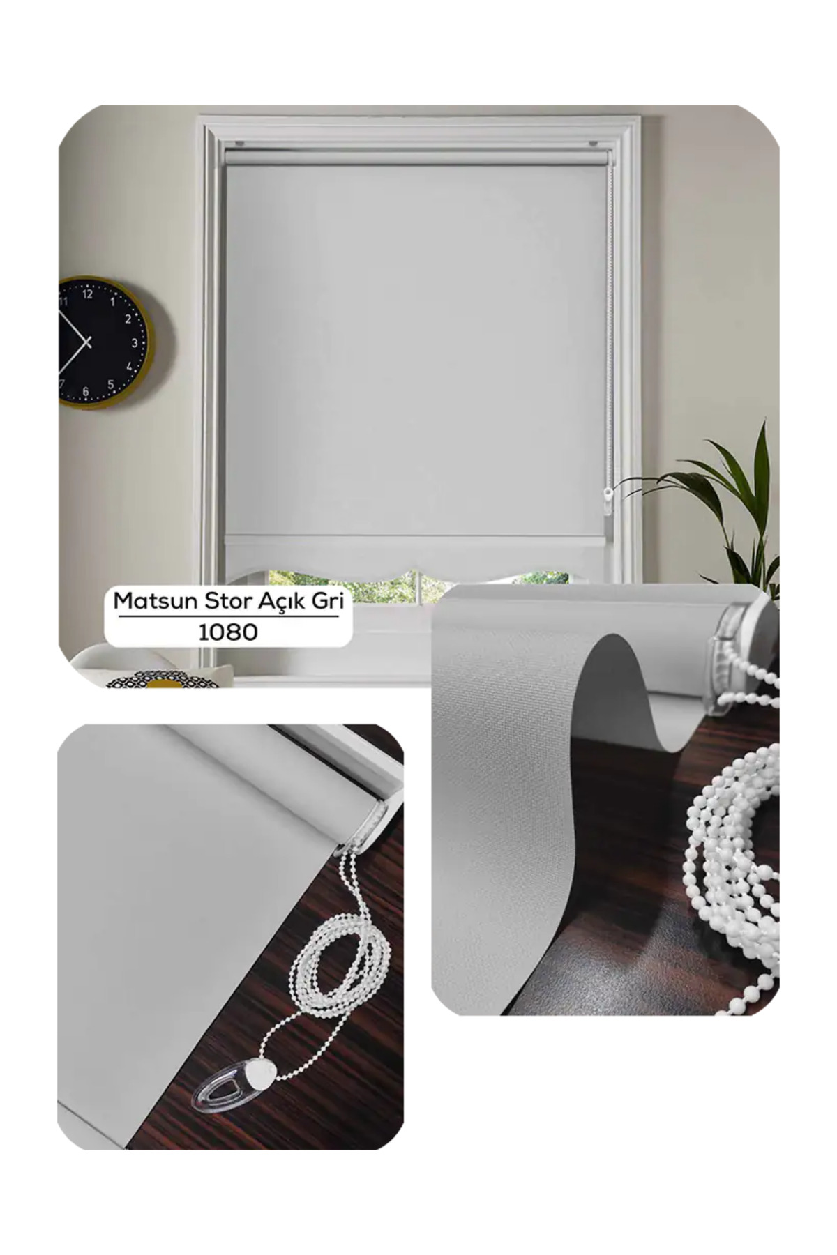 Matsun Keten Kalın Lüx Güneşlik Stor Perde, Alüminyum Kasalı Yüks