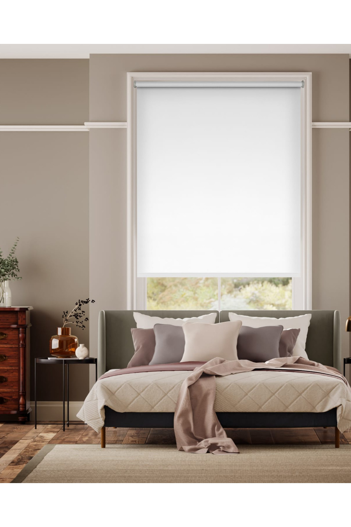 Matsun Keten Kalın Lüx Güneşlik Stor Perde, Alüminyum Kasalı Yüks