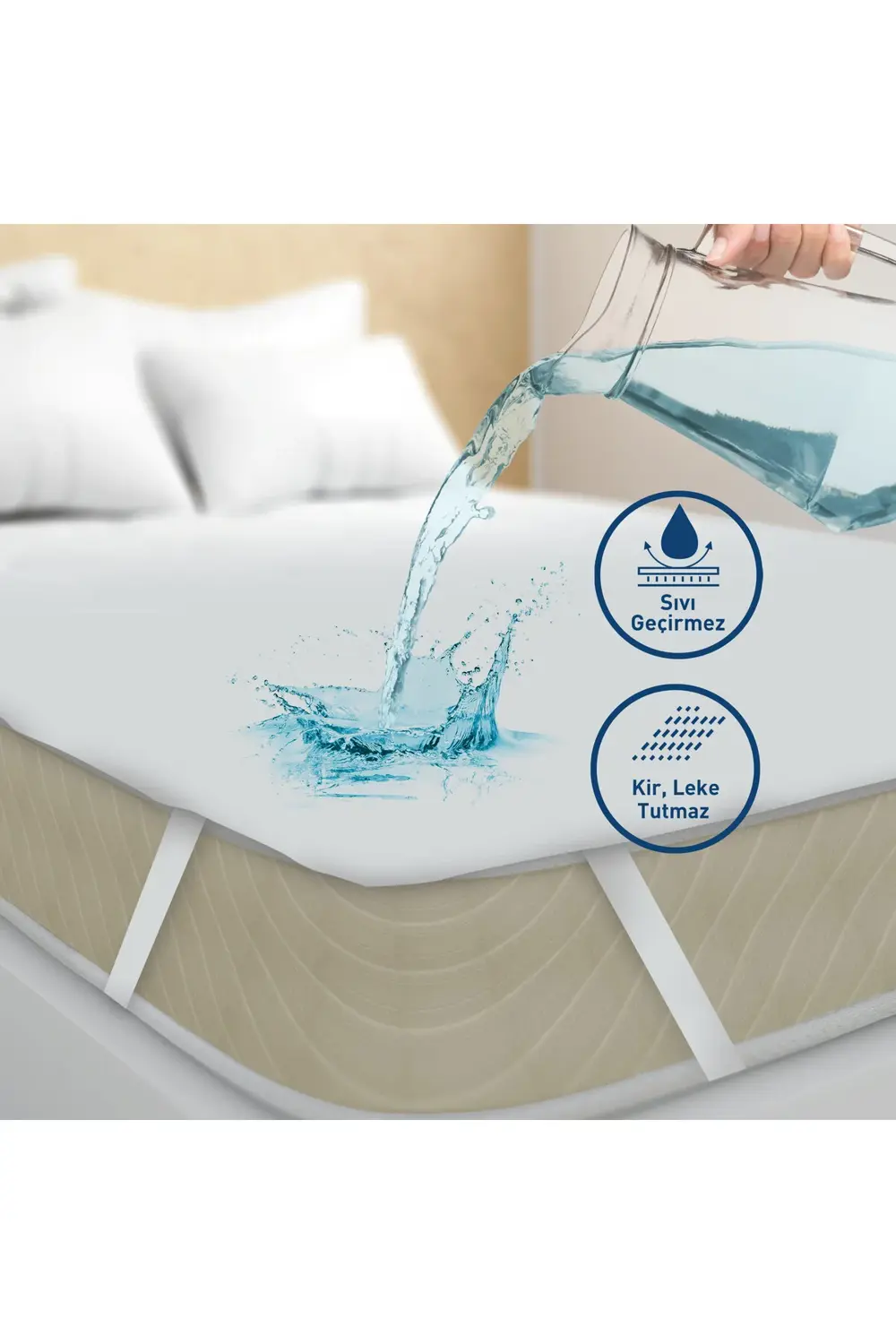 Mattdress Tek Kişilik  Pamuklu Yatak Koruyu Alez 100x200