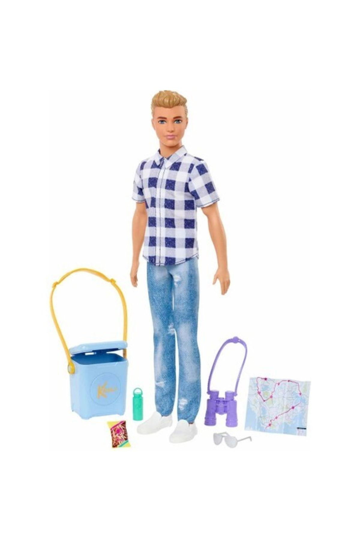 MATTEL BARBIE AILESI HHR66 KEN KAMPA GIDIYOR OY.SET-4