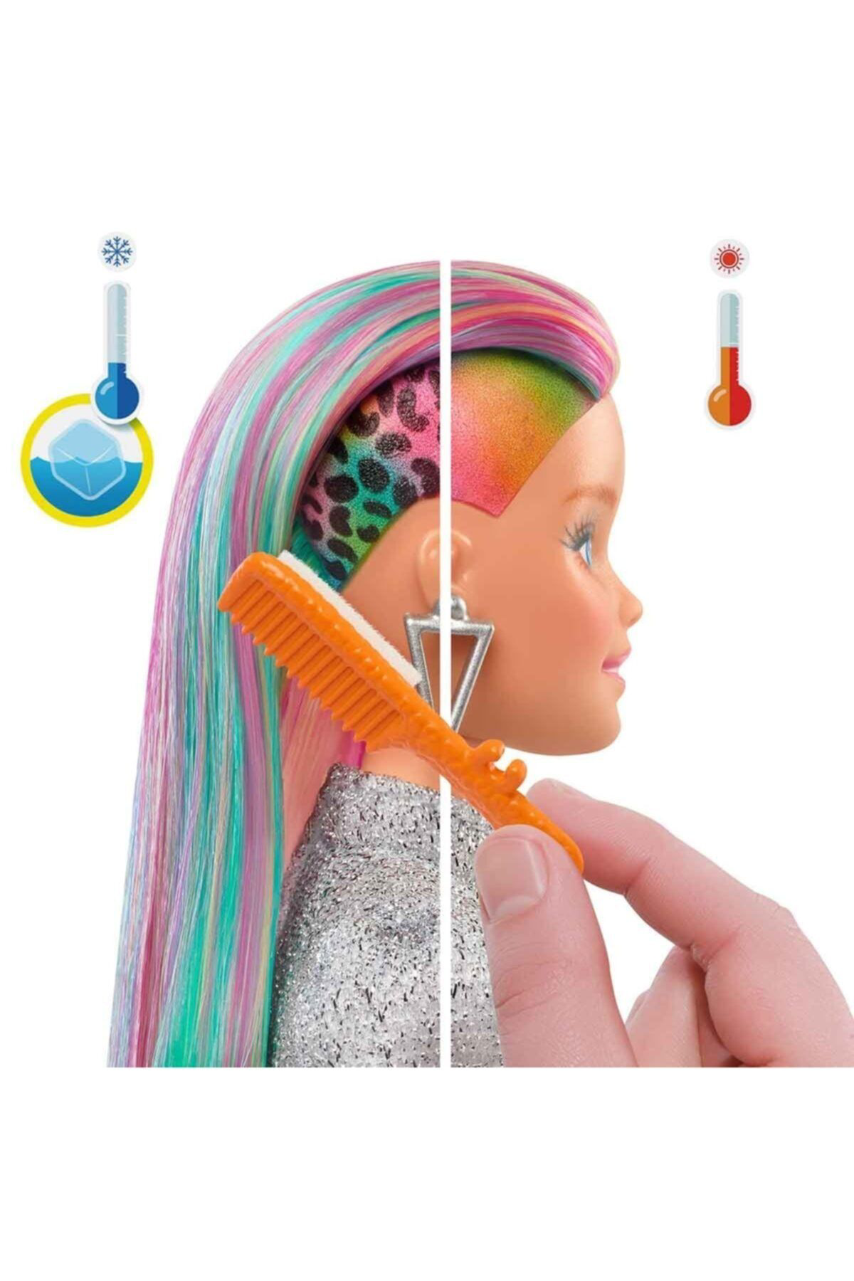 MATTEL BARBIE GRN81 LEOPAR DESENLI SACLAR-6