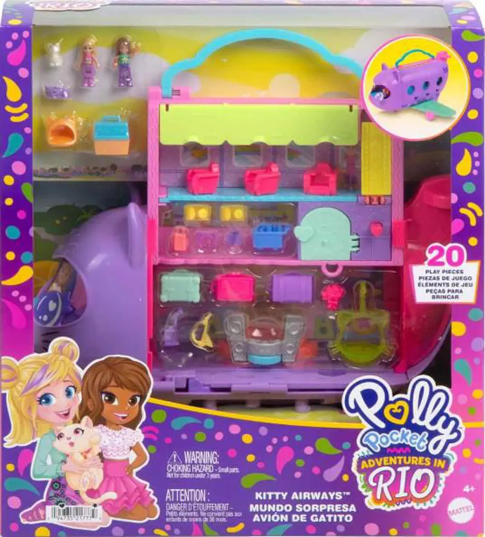 MATTEL POLLY POCKET MIKRO HWP19 RIO'DA MACERA UCAK OY.SET-1