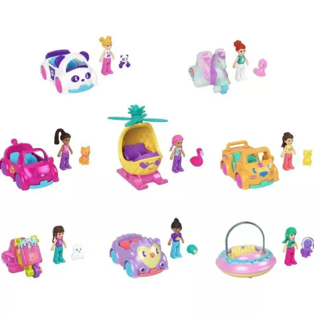 MATTEL POLLY POCKET POLLYVILLE HKV55 MUHTESEM ARACLAR OY.SET-8