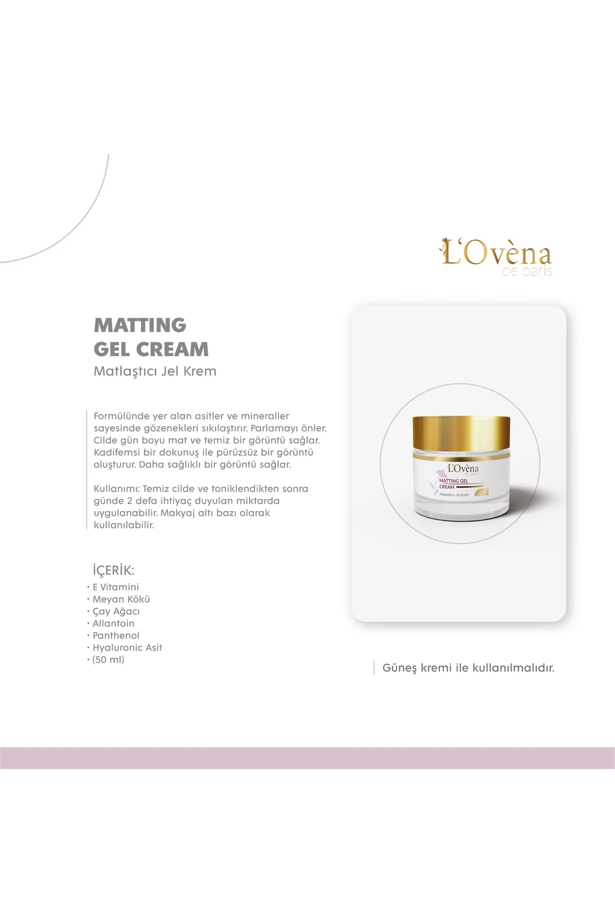 - Mattıng Matlaştırıcı Gel Cream - 50 ml