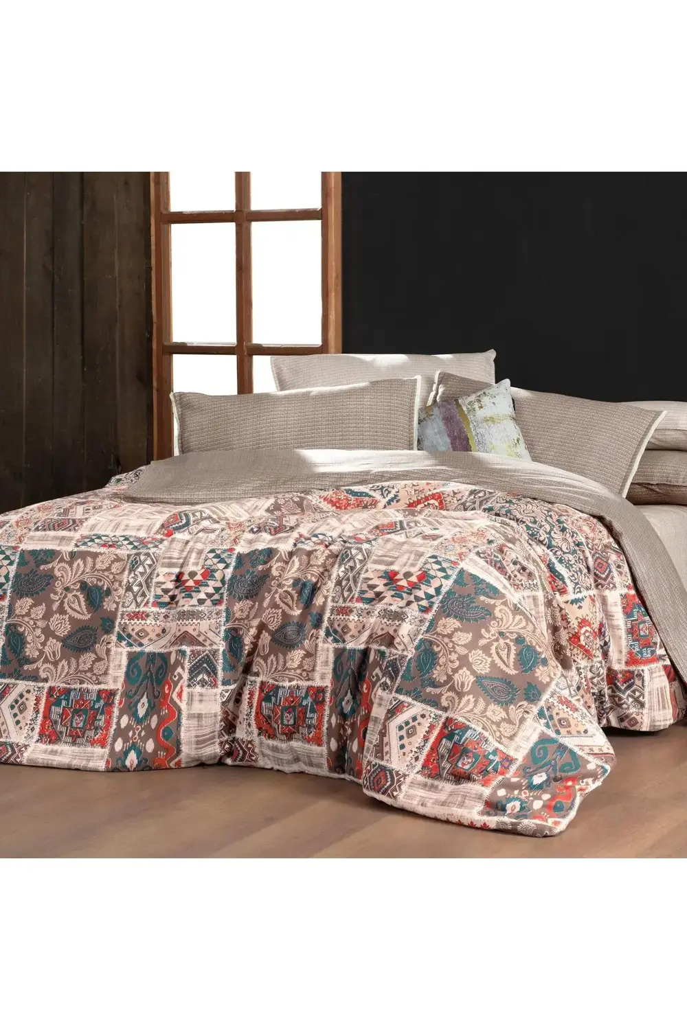 Mavera King Size (Battal Boy) %100 Pamuk Flanel (Pazen) Nevresim