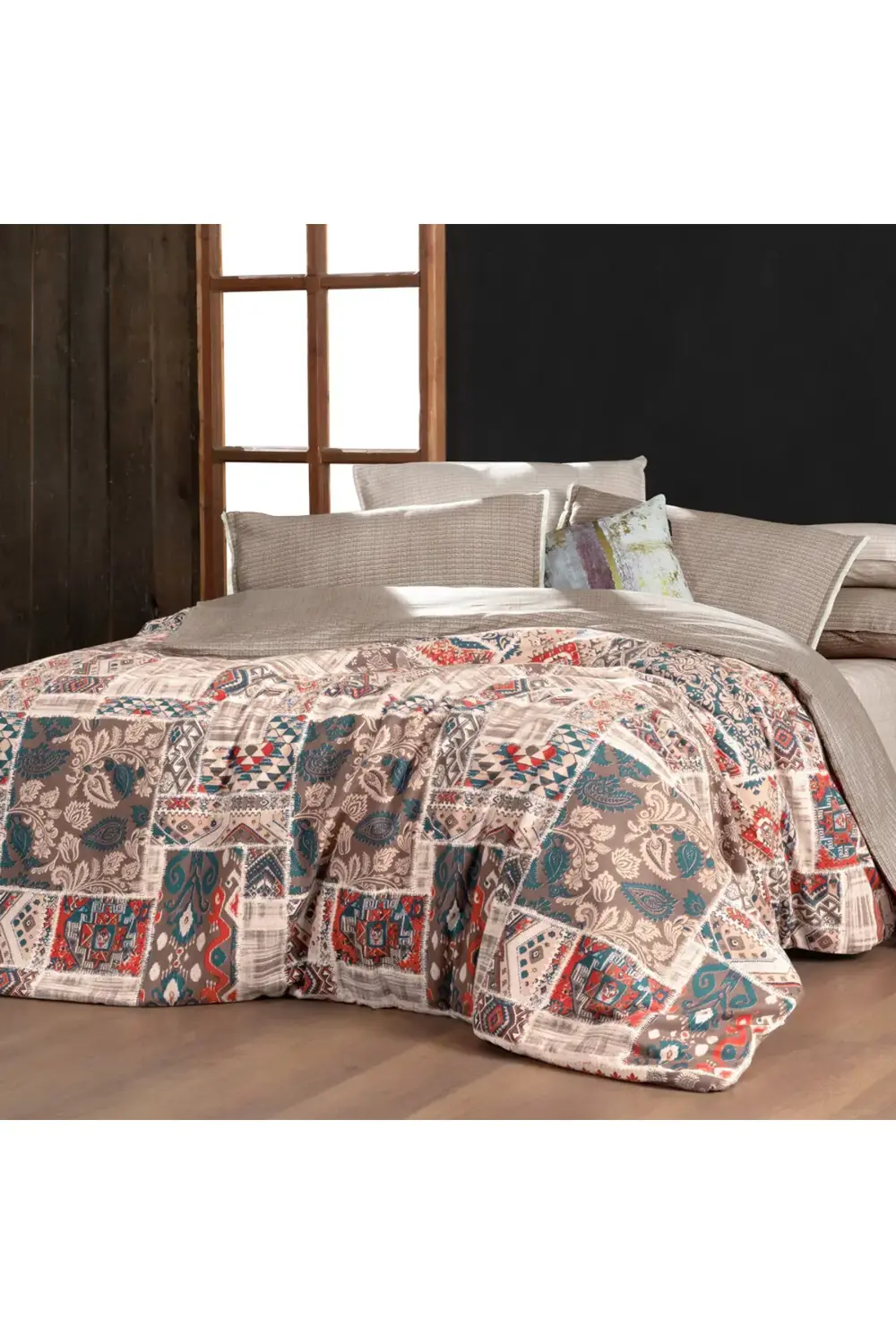 Mavera King Size (Battal Boy) %100 Pamuk Flanel (Pazen) Nevresim