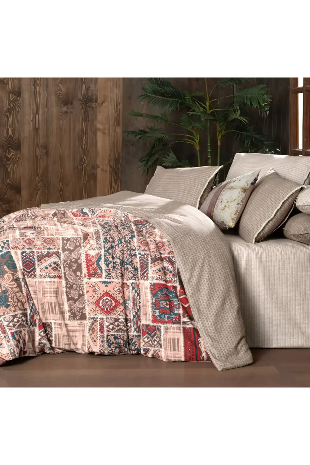 Mavera King Size (Battal Boy) %100 Pamuk Flanel (Pazen) Nevresim