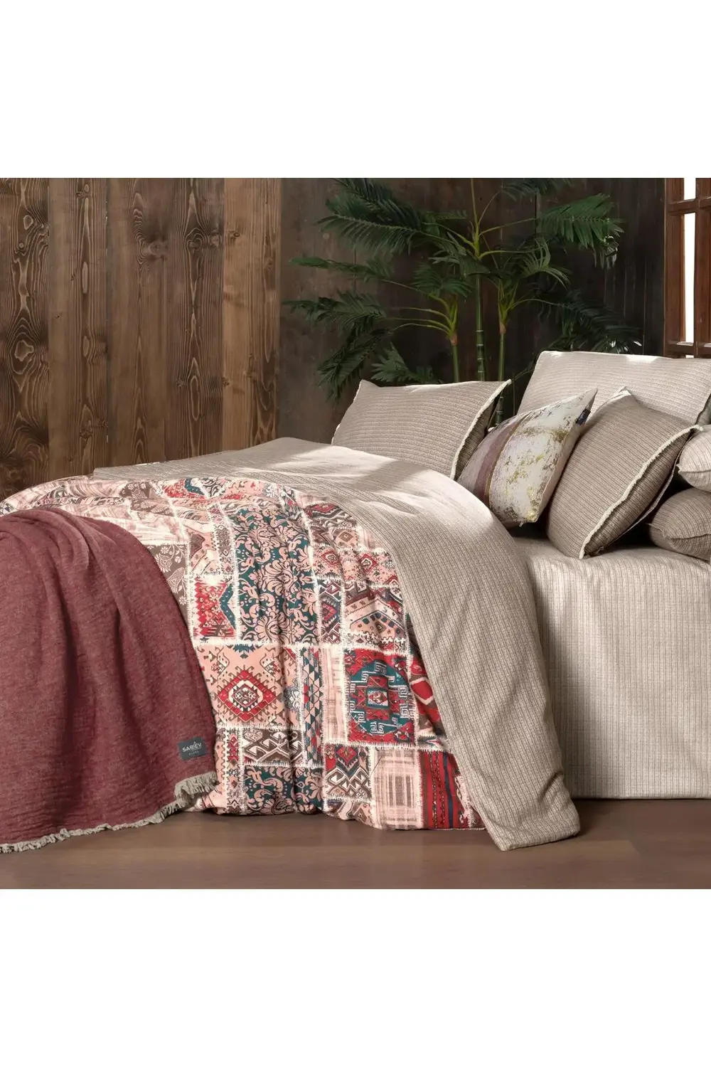 Mavera King Size (Battal Boy) %100 Pamuk Flanel (Pazen) Nevresim