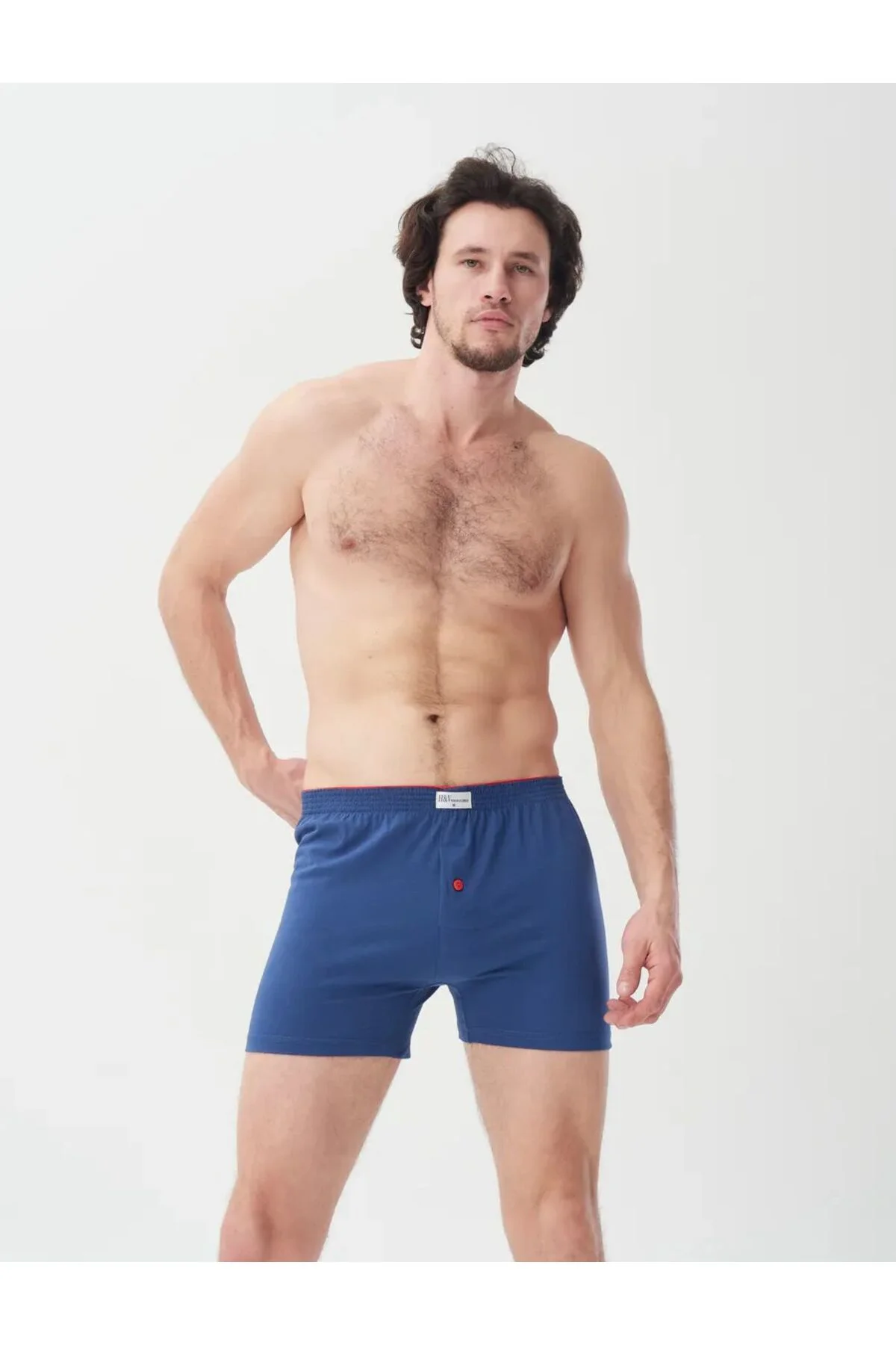 MAVİ %100 PAMUK HAVLU BEL BOXER