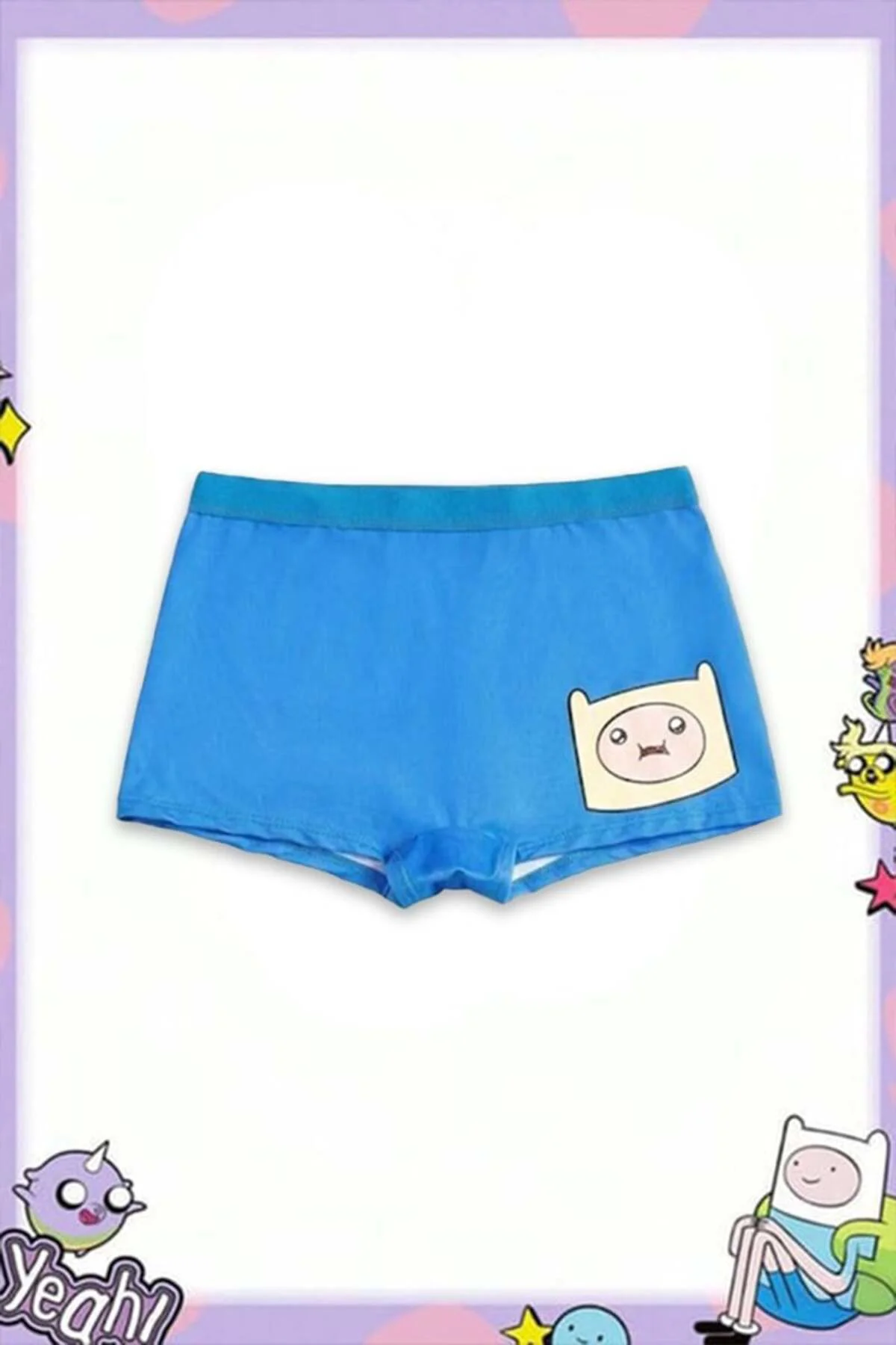 Mavi Adventure Time Finn Y2K Mini Şort
