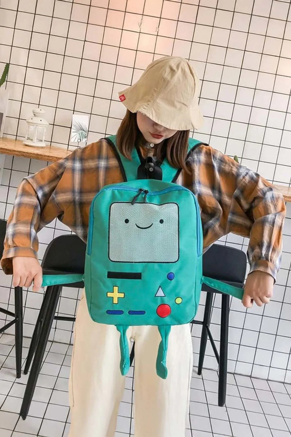 Mavi Adventure Time BMO Sırt Çantası