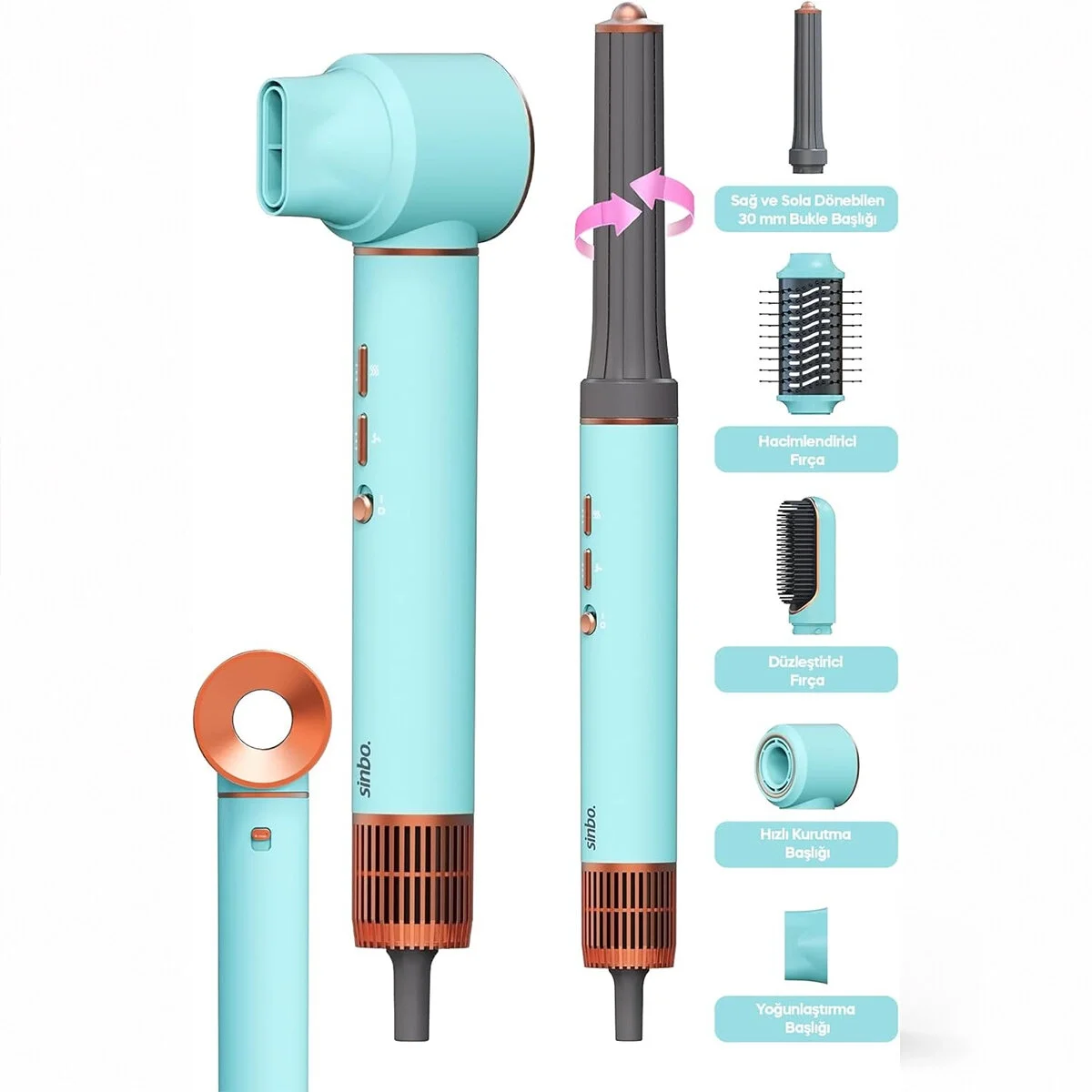Mavi Air Brush 5in1=bukle-hacimle-düzleştir-2-fırça Saç Kurutma - Şekil Makinesi 1300w 3-kdm.hız Sıcaklık Shd-1729 Bx40 Mavi Air Brush 5in1=bukle-hacimle-düzleştir-2-fırça Saç Kurutma - Şekil Makinesi 1300w 3-kdm.hız Sıcaklık Shd-1729 Bx40