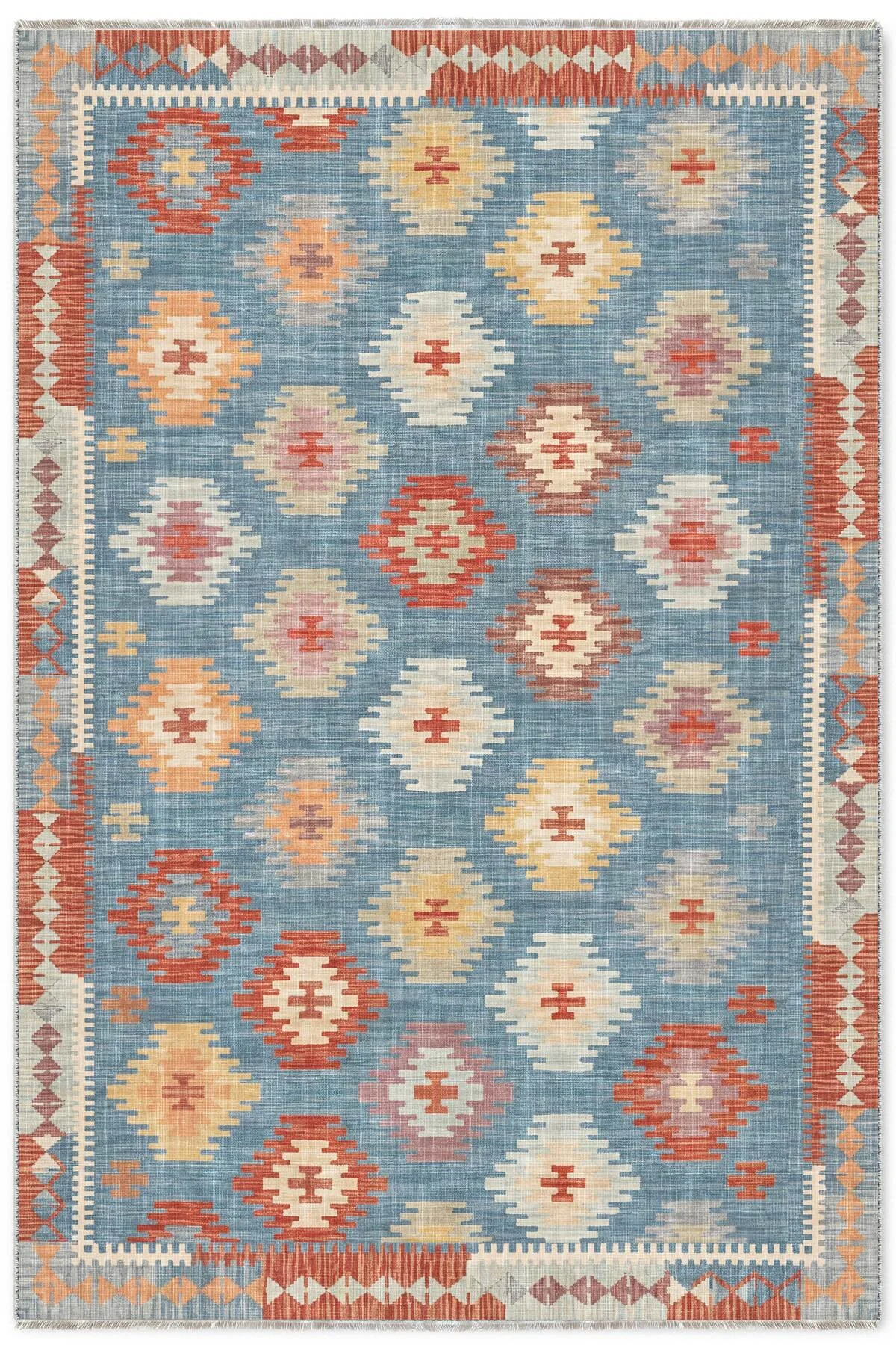Mavi Anadolu Tasarım Şönil Halı Kilim Yolluk Kaymaz Yıkanabilir Salon Mutfak Koridor Mavi Anadolu Tasarım Şönil Halı Kilim Yolluk Kaymaz Yıkanabilir Salon Mutfak Koridor