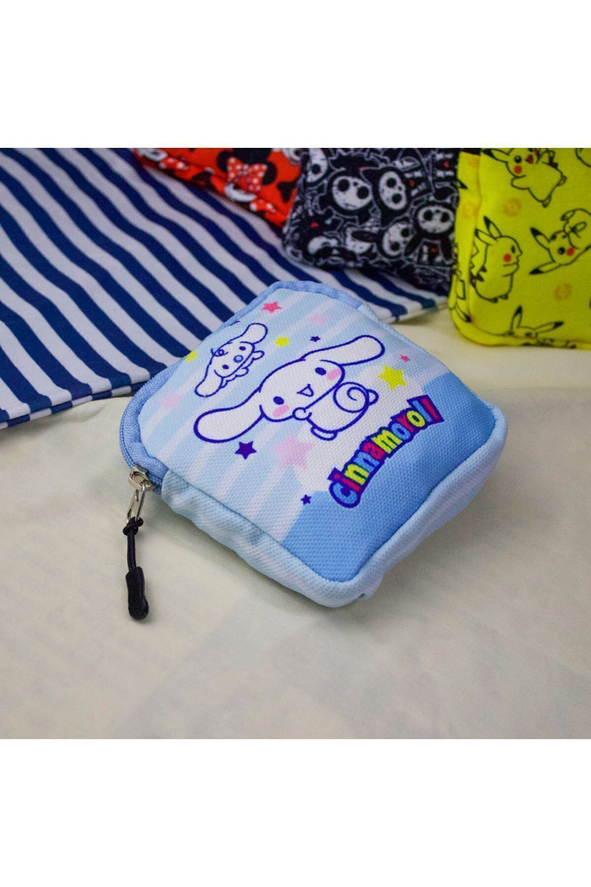 Mavi Anime Baby Cinnamoroll Makyaj Çantası