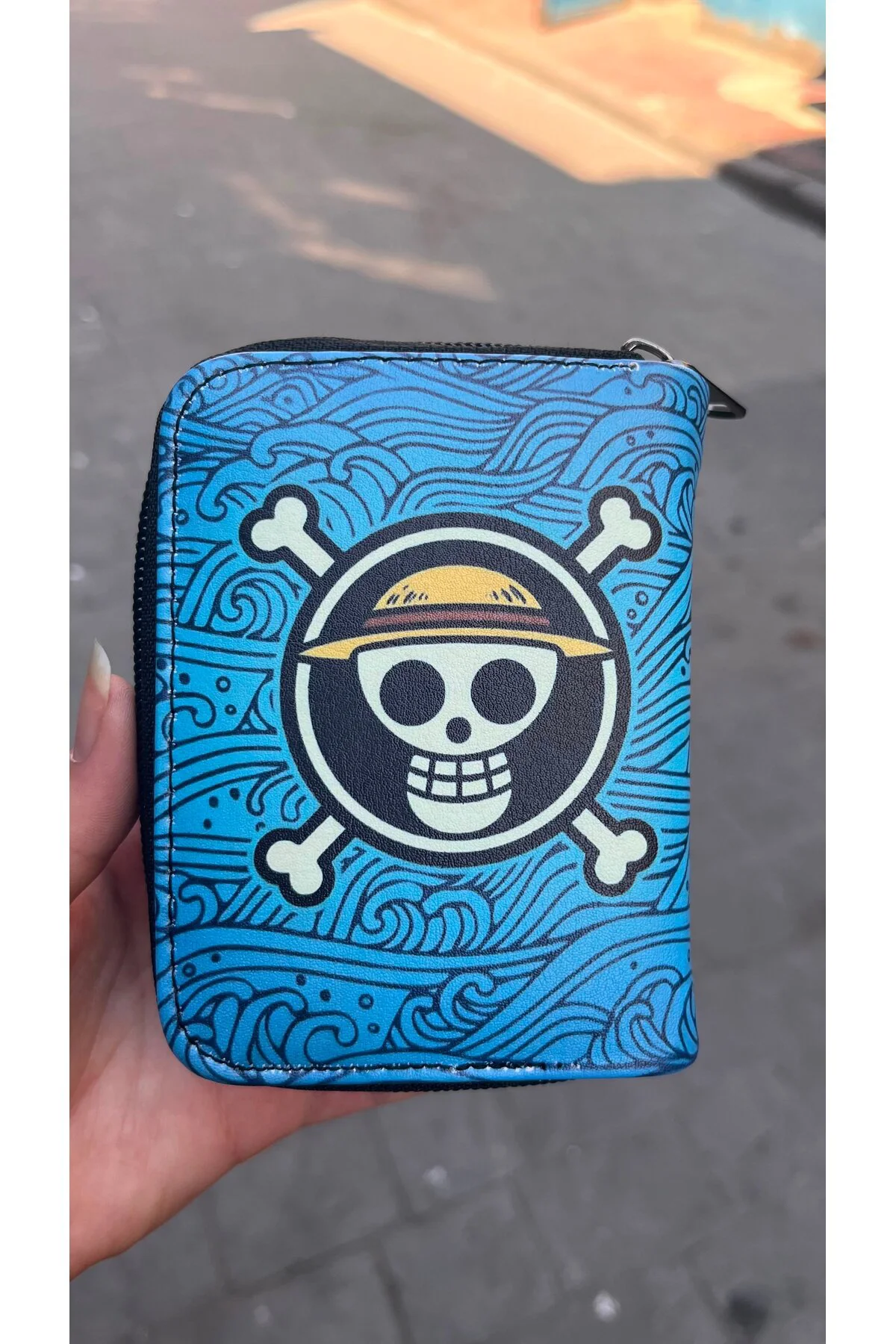 Mavi Anime One Piece Unisex Cüzdan