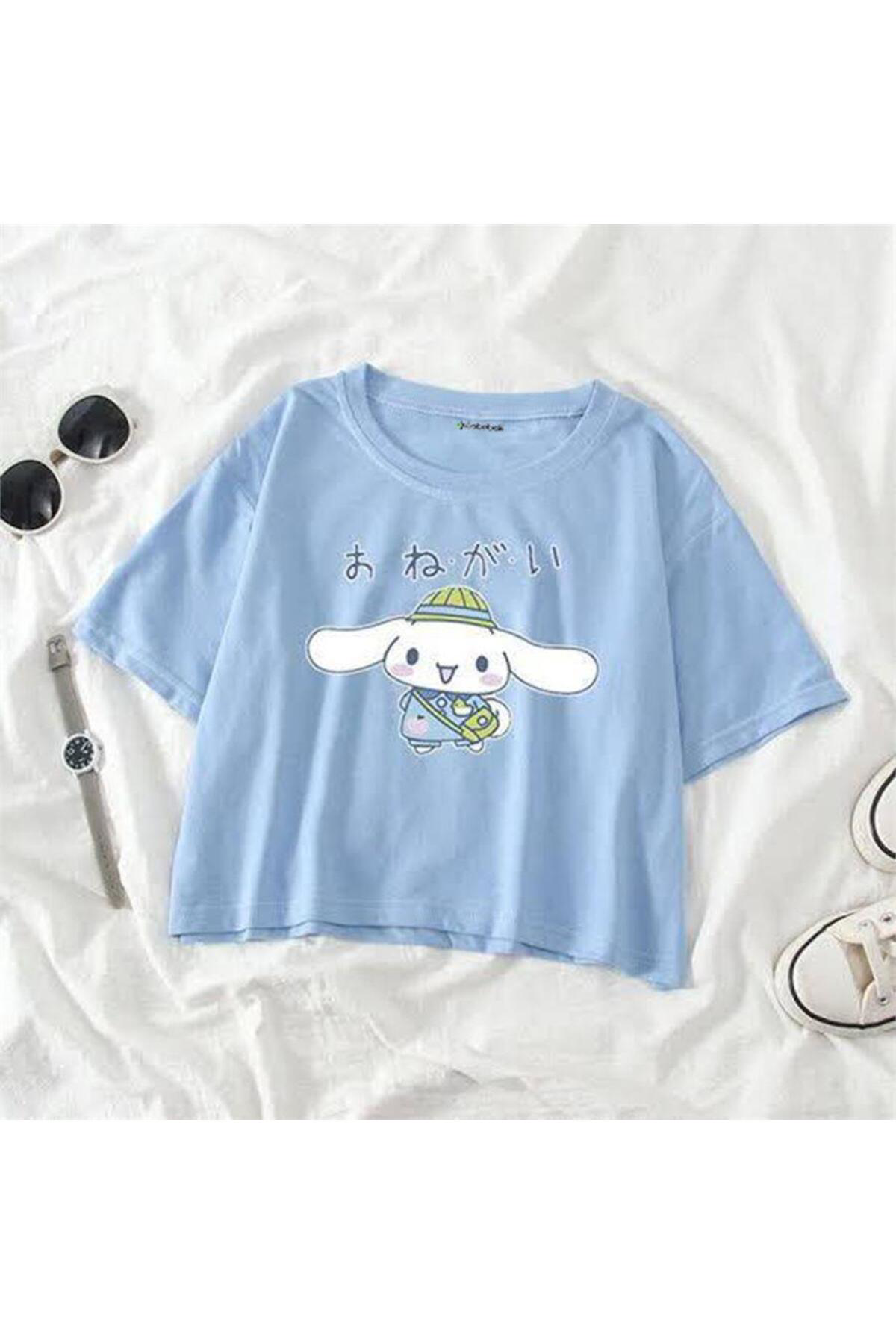 Mavi Anime Sanrio : Cinnamoroll Yarım T-Shirt