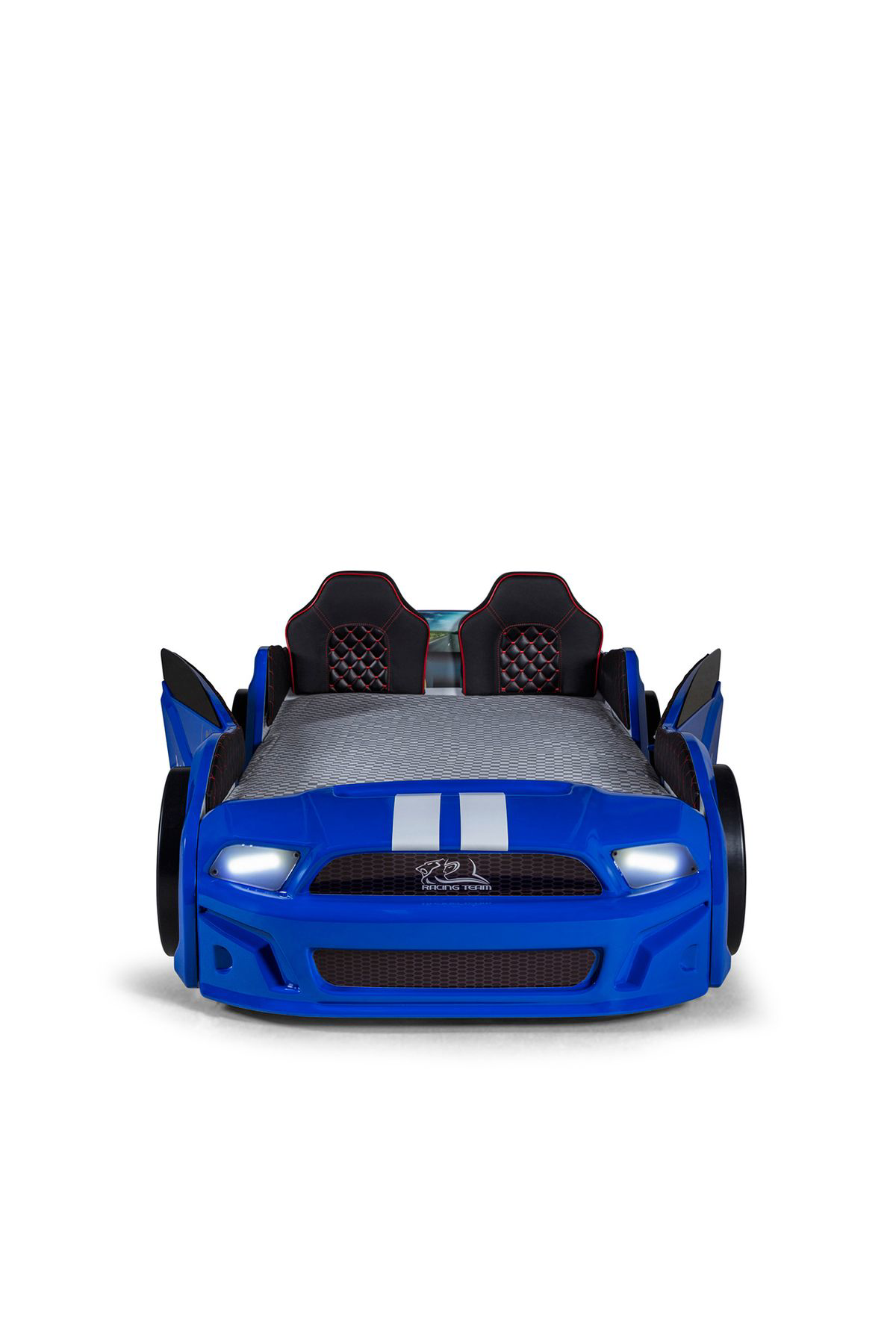 Ferramini Mavi Arabalı Yatak Kapıları Açılan Mustang Full Ledli Kumandalı V
