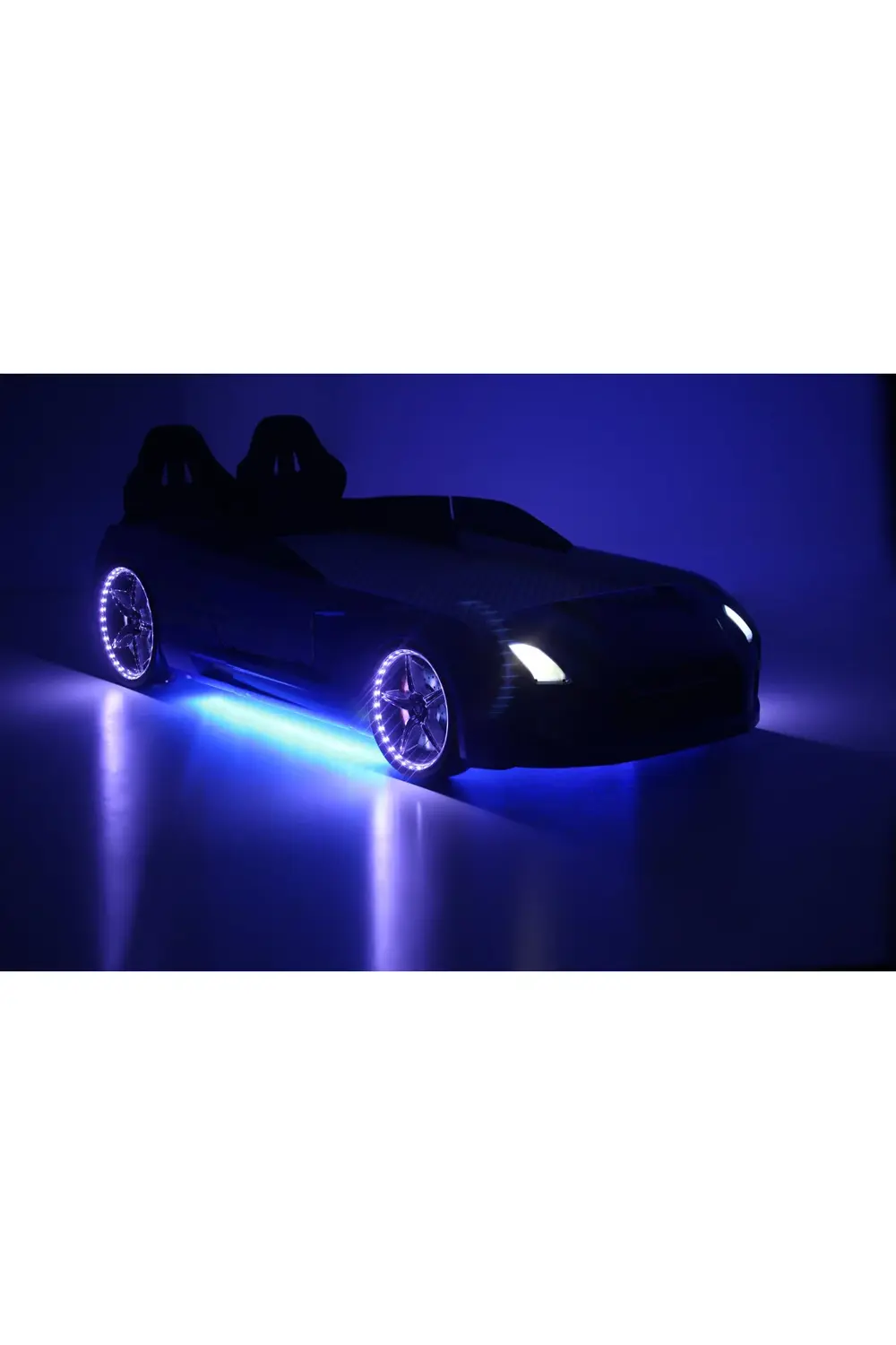 Mavi Arabalı Yatak Kapıları Açılan GTR Full Ledli Kumandalı ve Mü