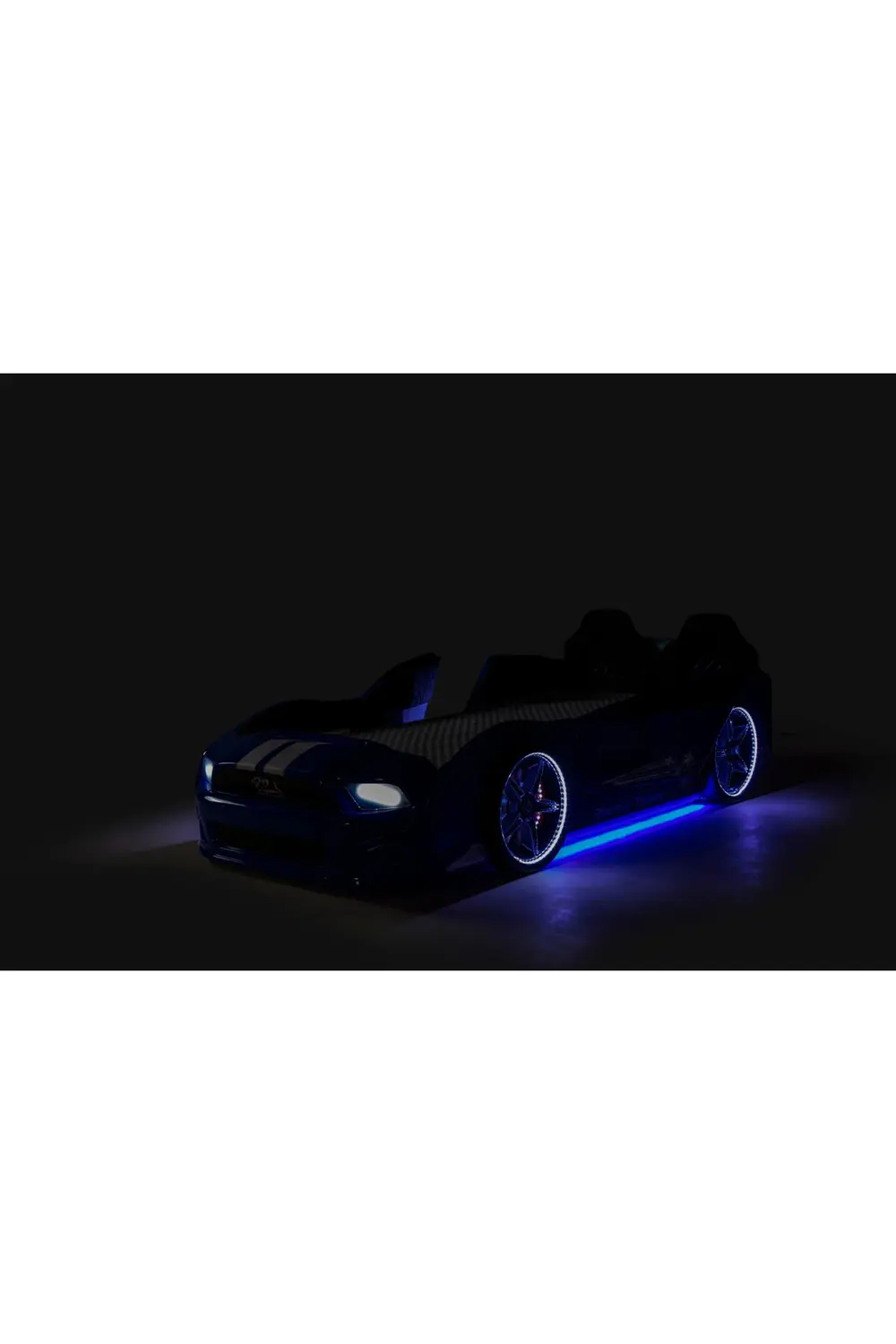 Mavi Arabalı Yatak Kapıları Açılan Mustang Full Ledli Kumandalı v