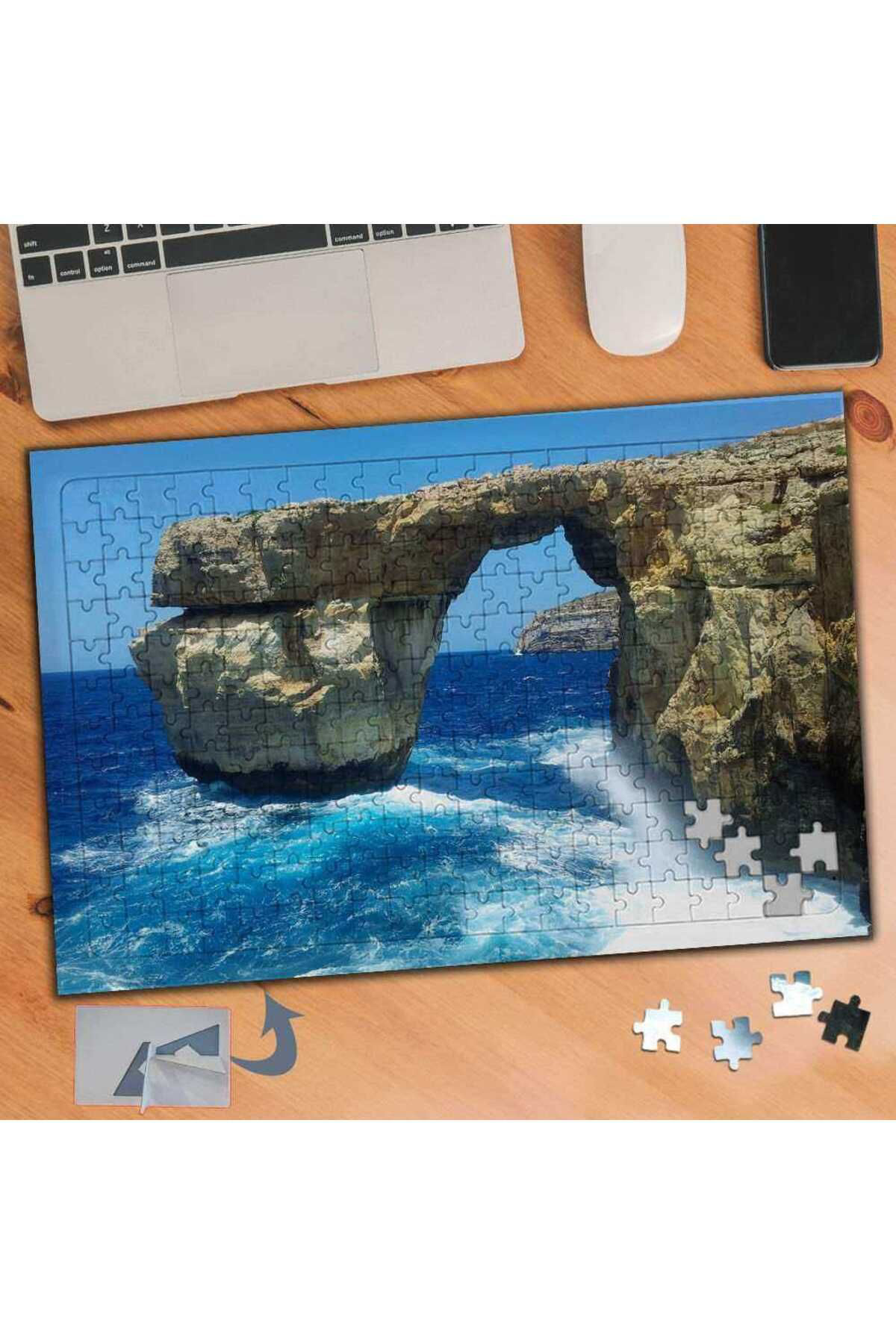 Asilmeydan Mavi Berrak Deniz-Doğa Manzarasi 240 Parça Puzzle Yapboz Tablo-10