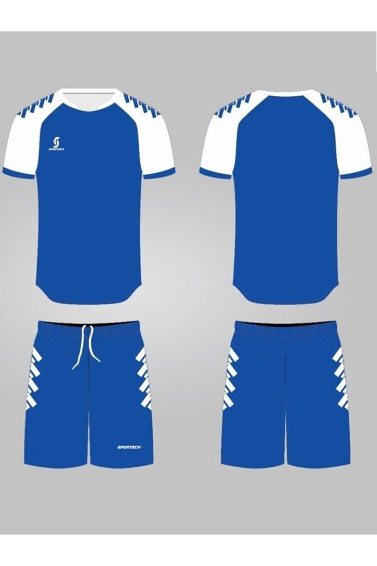 Sportech Mavi-Beyaz Forma Takımı (İsim Ve Numara Yazılır) K0177-L