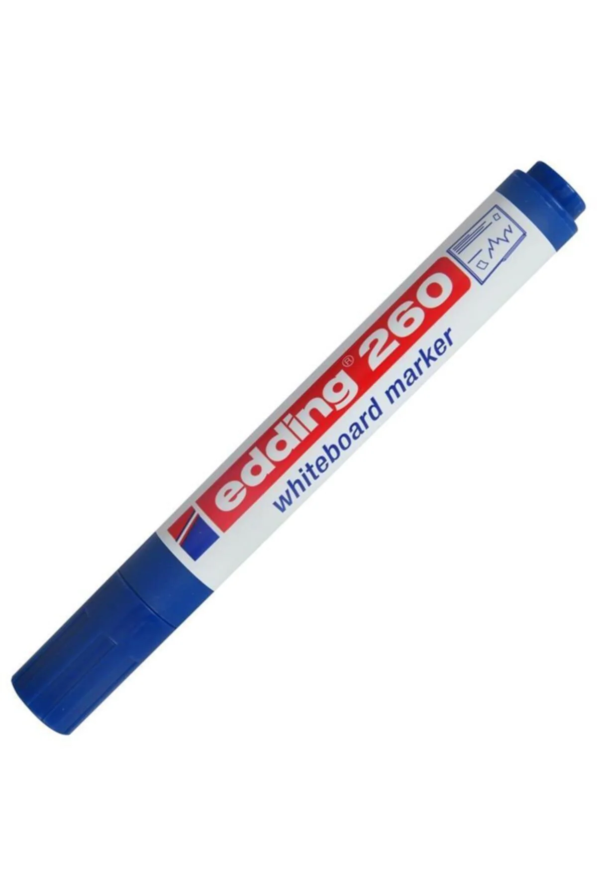 Mavi Beyaz Tahta Kalemi E-260 - 10 Lu Paket
