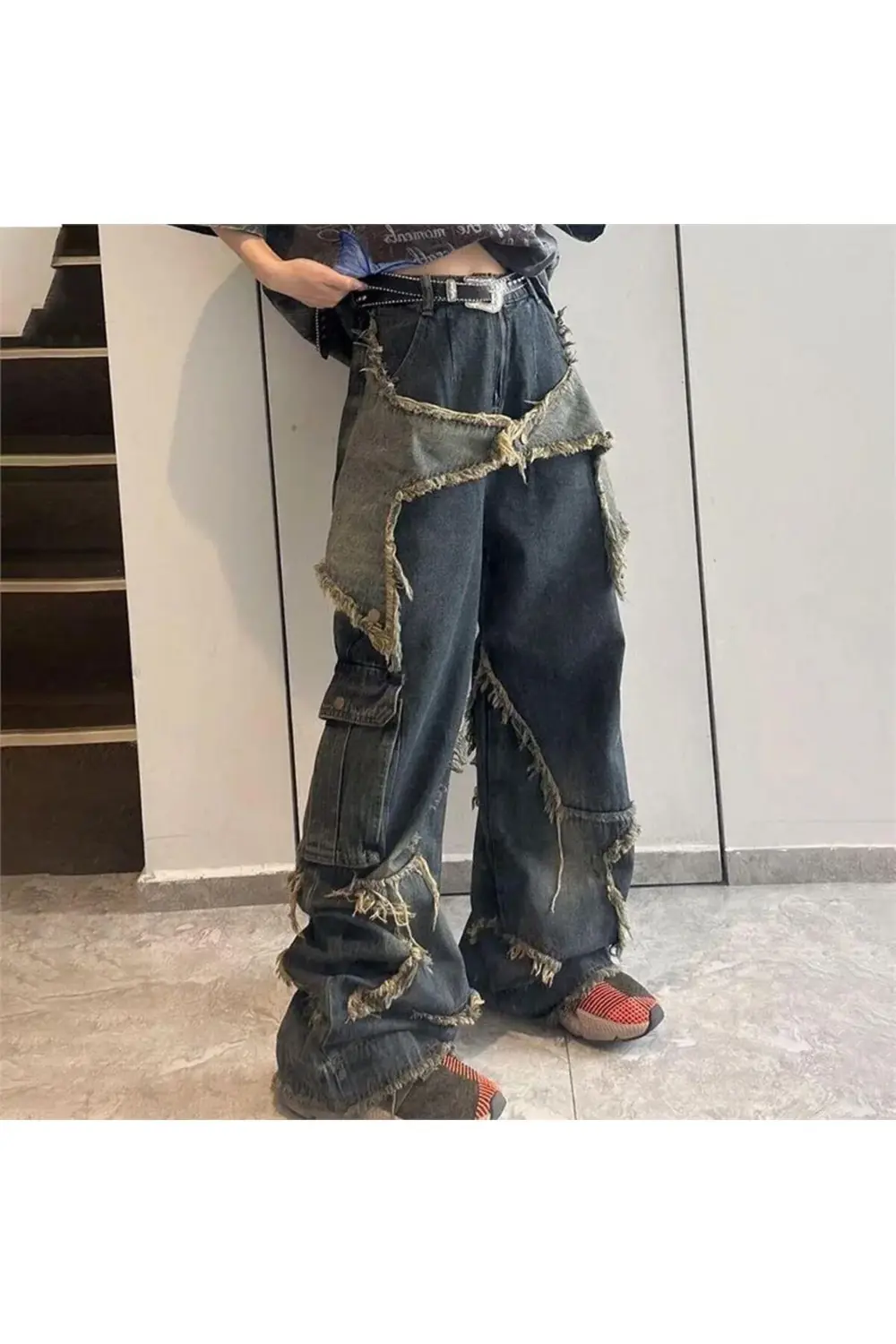 Mavi Big Star Kargo Cepli Baggy Kot Pantolon