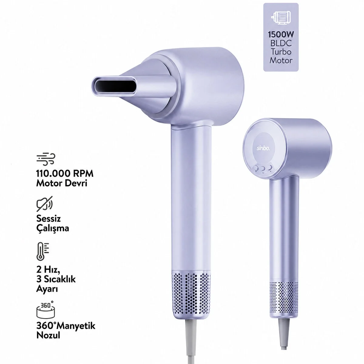 Mavi Bldc Turbo Motor Saç Kurutma - Şekil Makinesi 1500w 3-kdm.hız 4-kdm.ısıayar=sıcak-ılık-hafif-soğuk Shd-1739 Bx40 Fiyatı, Yorumları ve Özellikleri