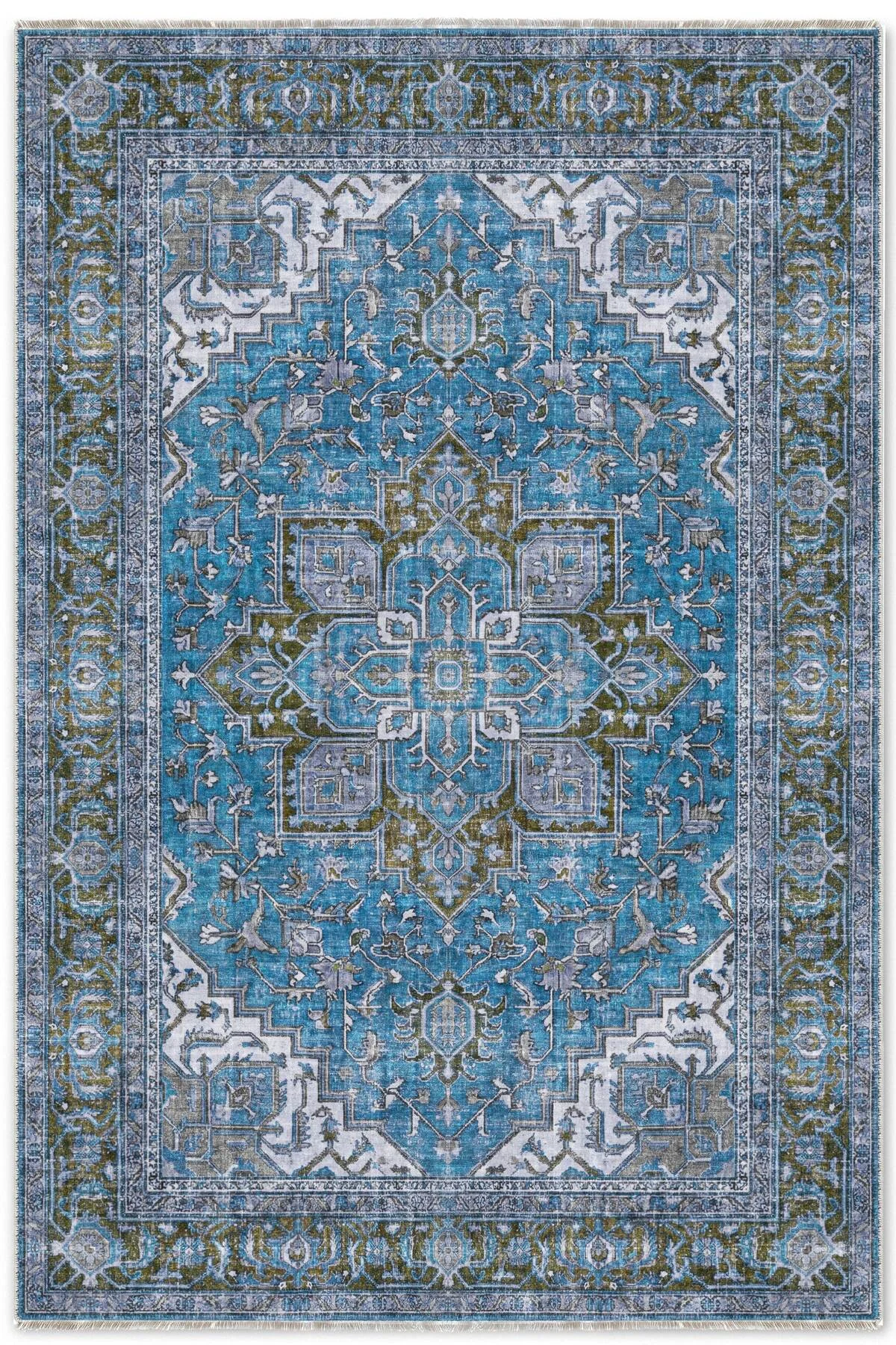 Mavi Boho Eskitme Şönil Halı Kilim Yolluk Kaymaz Salon Mutfak Koridor Mavi Boho Eskitme Şönil Halı Kilim Yolluk Kaymaz Salon Mutfak Koridor