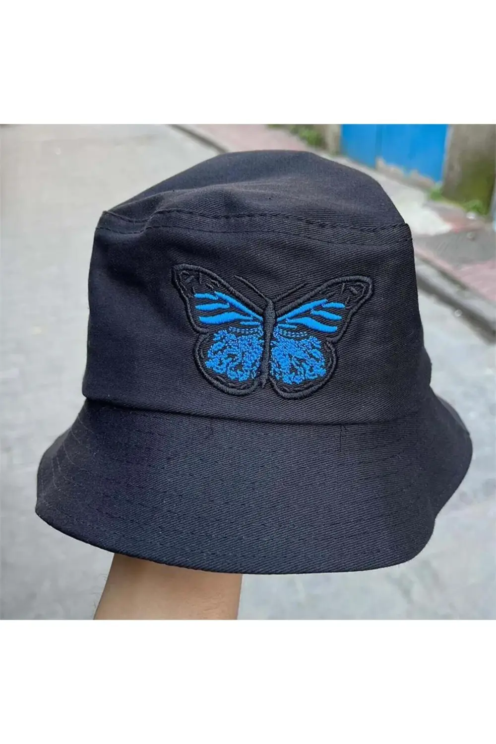 Mavi Butterfly Bucket Şapka