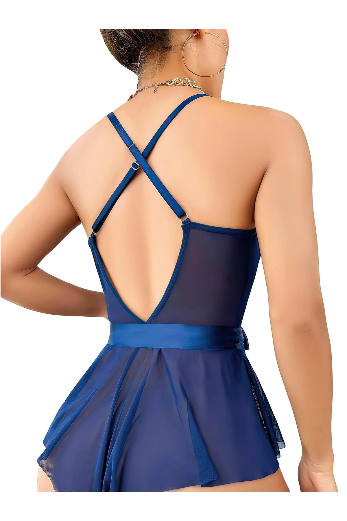 Mavi Dantel İşlemeli Kurdelalı Fantezi Tül Babydoll Fiyatı, Yorumları ve Özellikleri