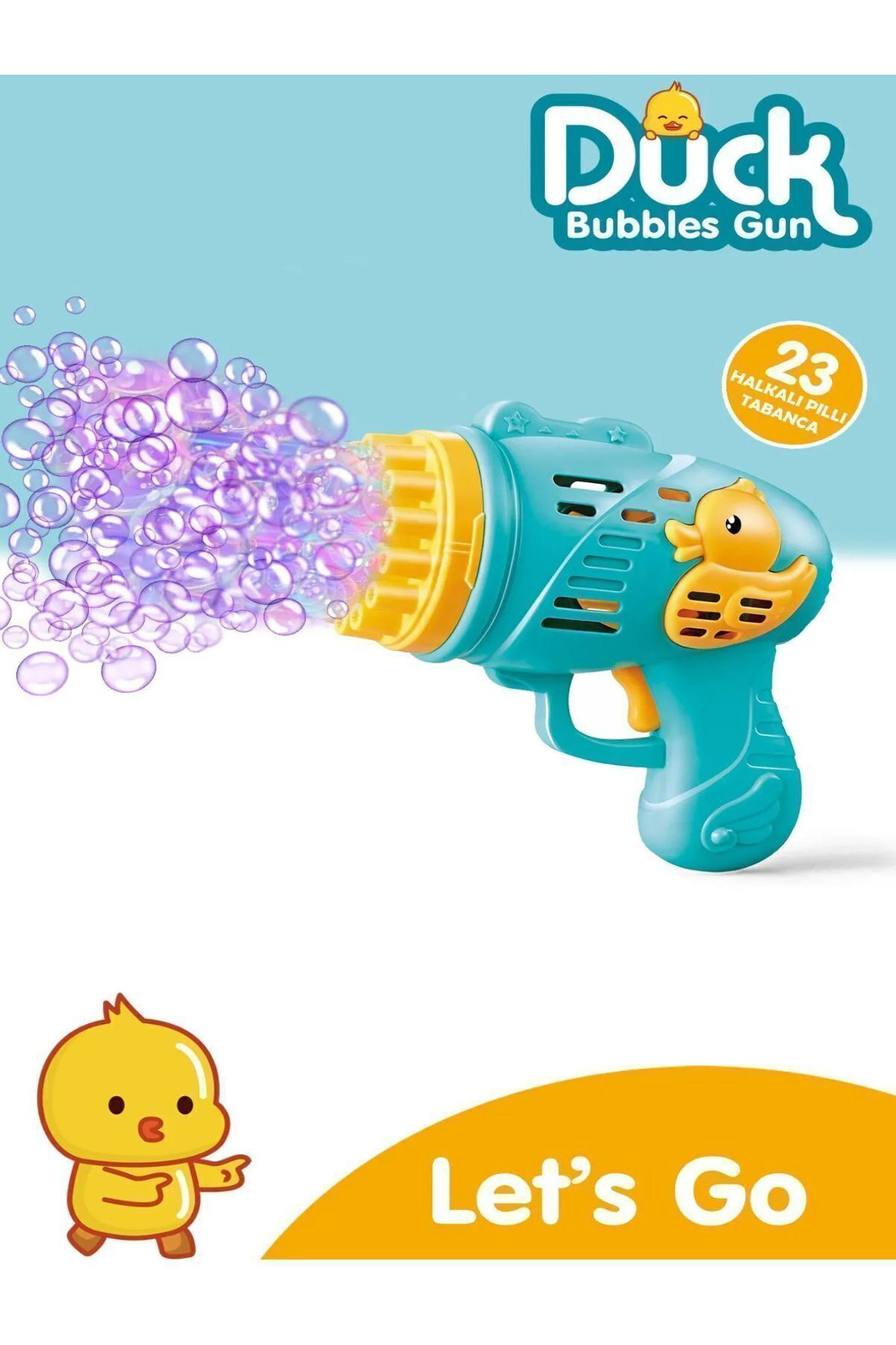 mavi duck ördek Çok Delikli Pilli Köpük Atan Tabanca Bubble Gun k