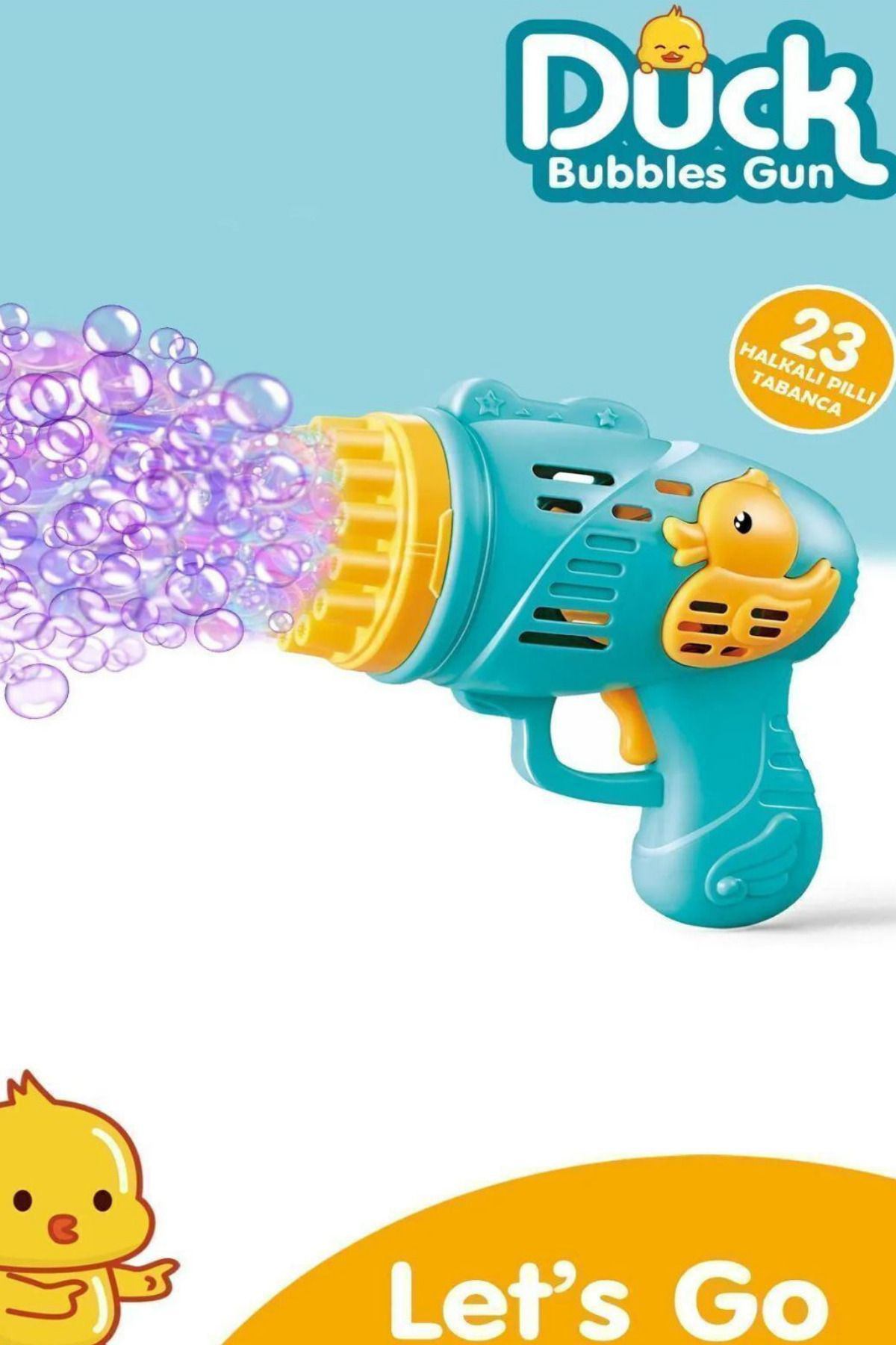 mavi duck ördek Çok Delikli Pilli Köpük Atan Tabanca Bubble Gun k