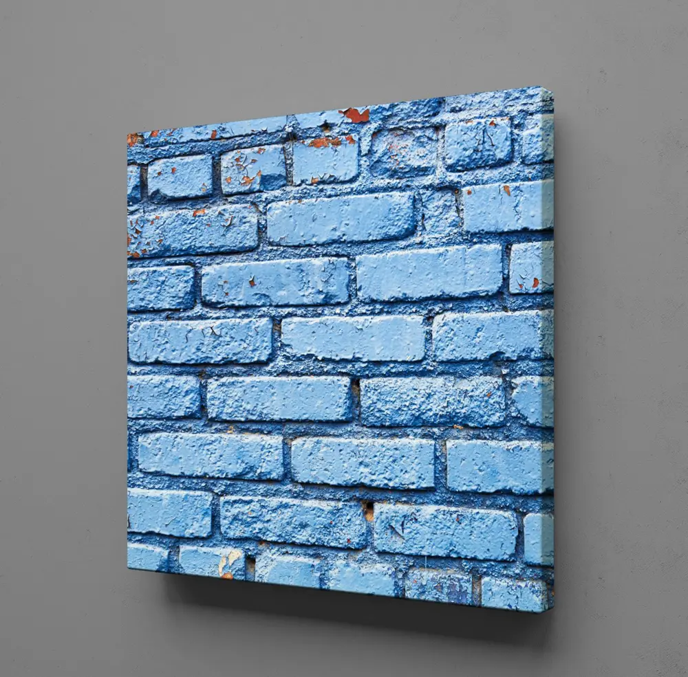 MAVİ DUVAR TAŞLARI KANVAS TABLO