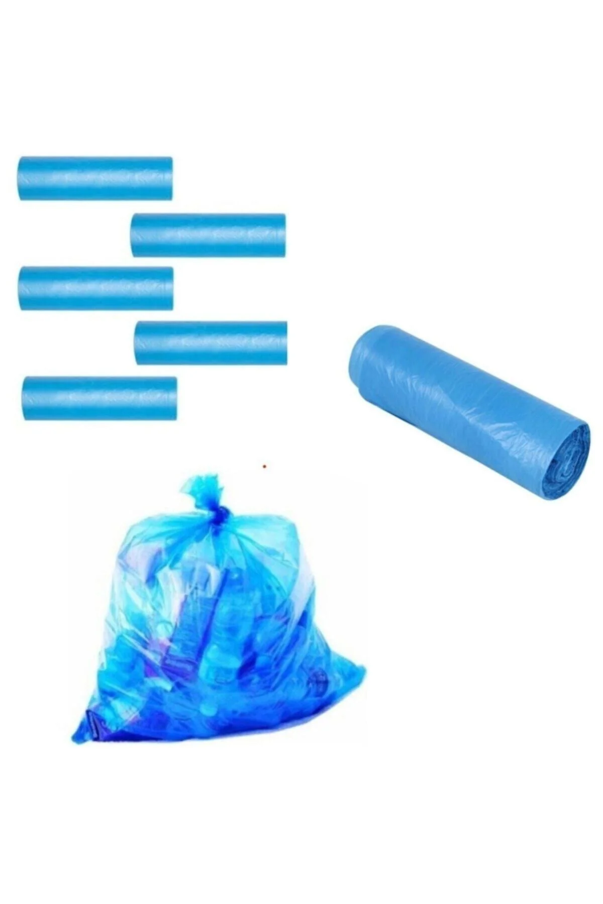 Mavi Ekstra Kalın J250 Jumbo Boy Çöp Poşeti 80*110 cm 10lu Rulo 5