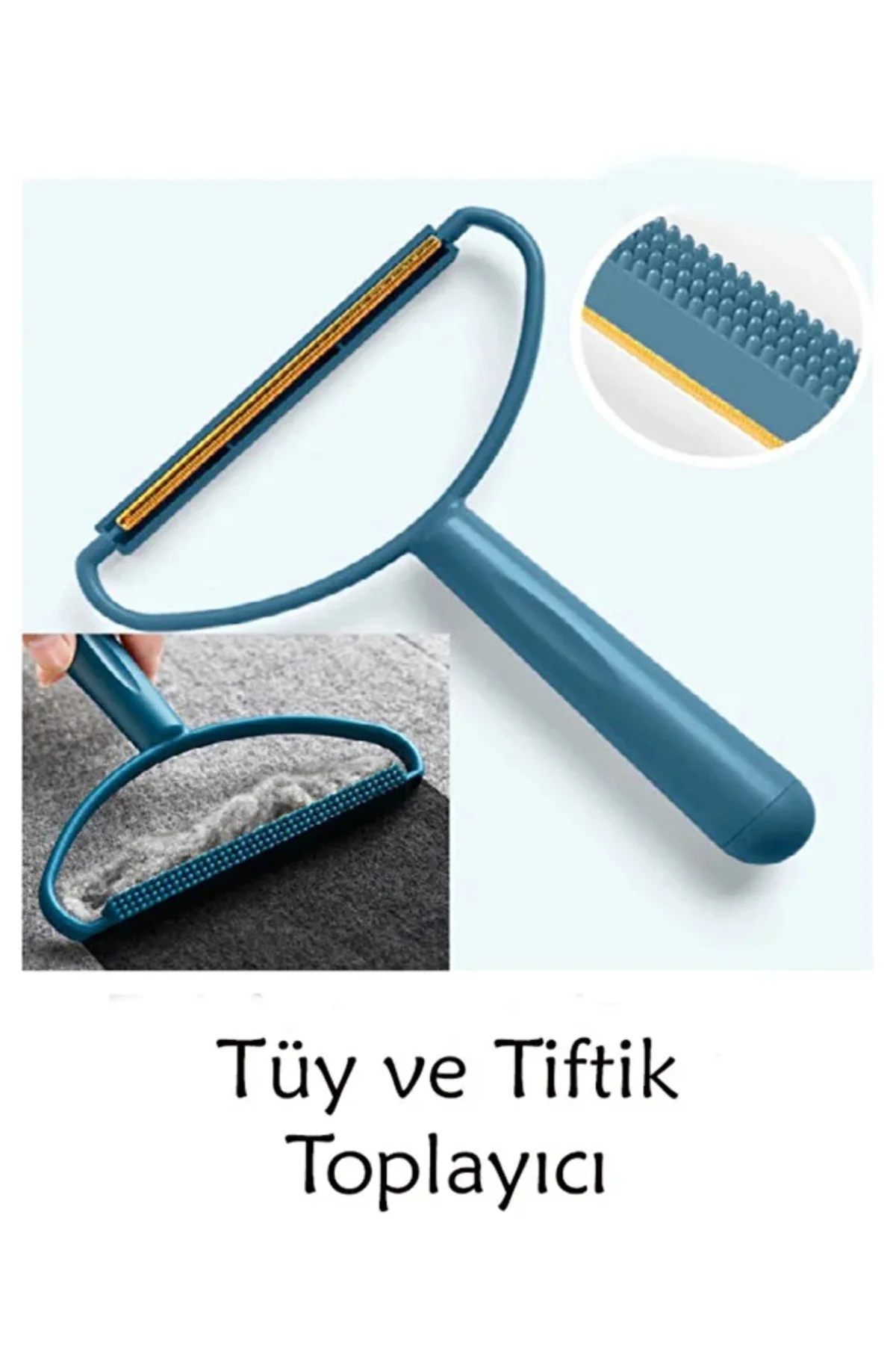 Mavi Elbise Pamuk Tiftik Temizleme Yün Kazak Kumaş Tüy Aparatı To