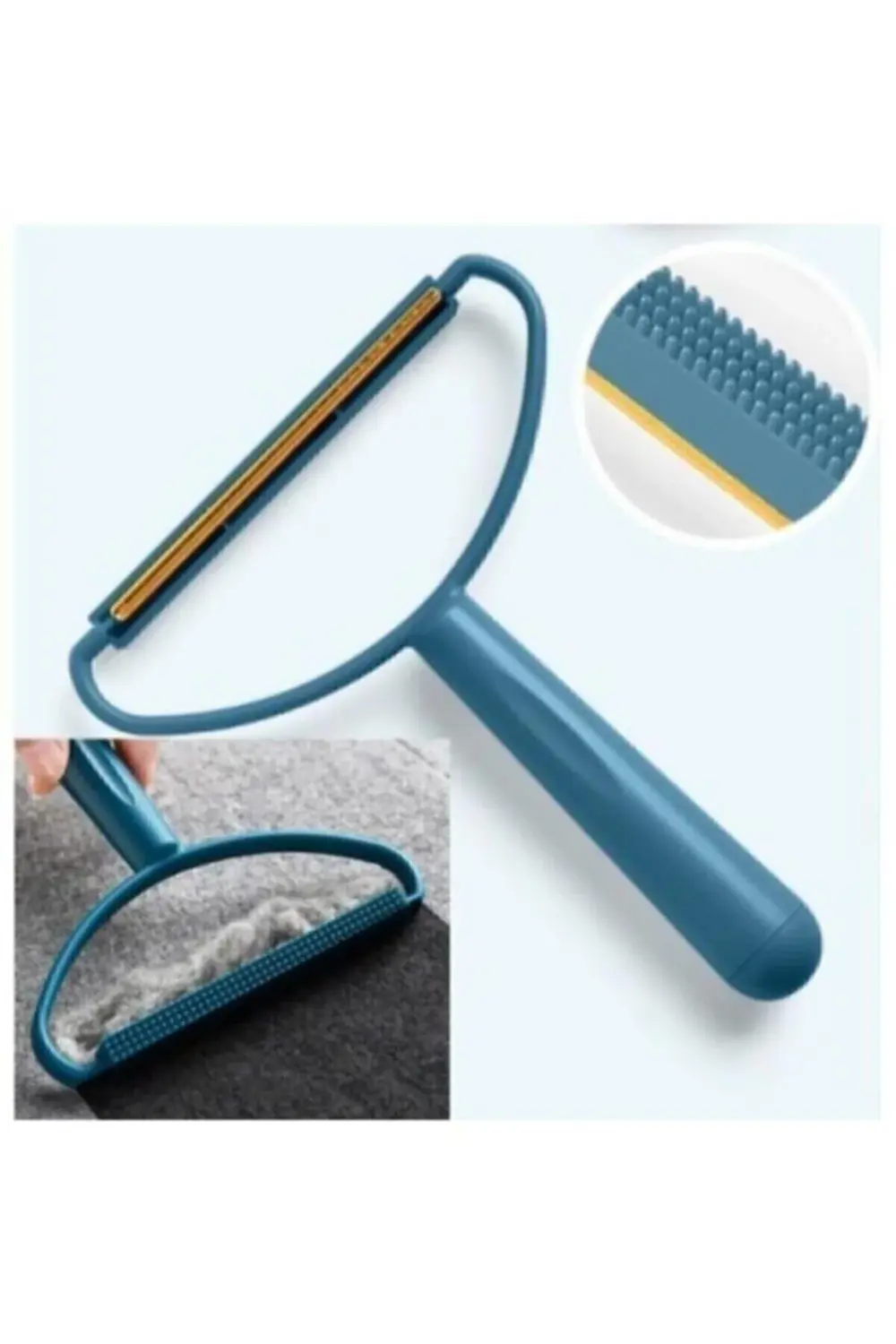 Mavi Elbise Pamuk Tiftik Temizleme Yün Kazak Kumaş Tüy Aparatı To