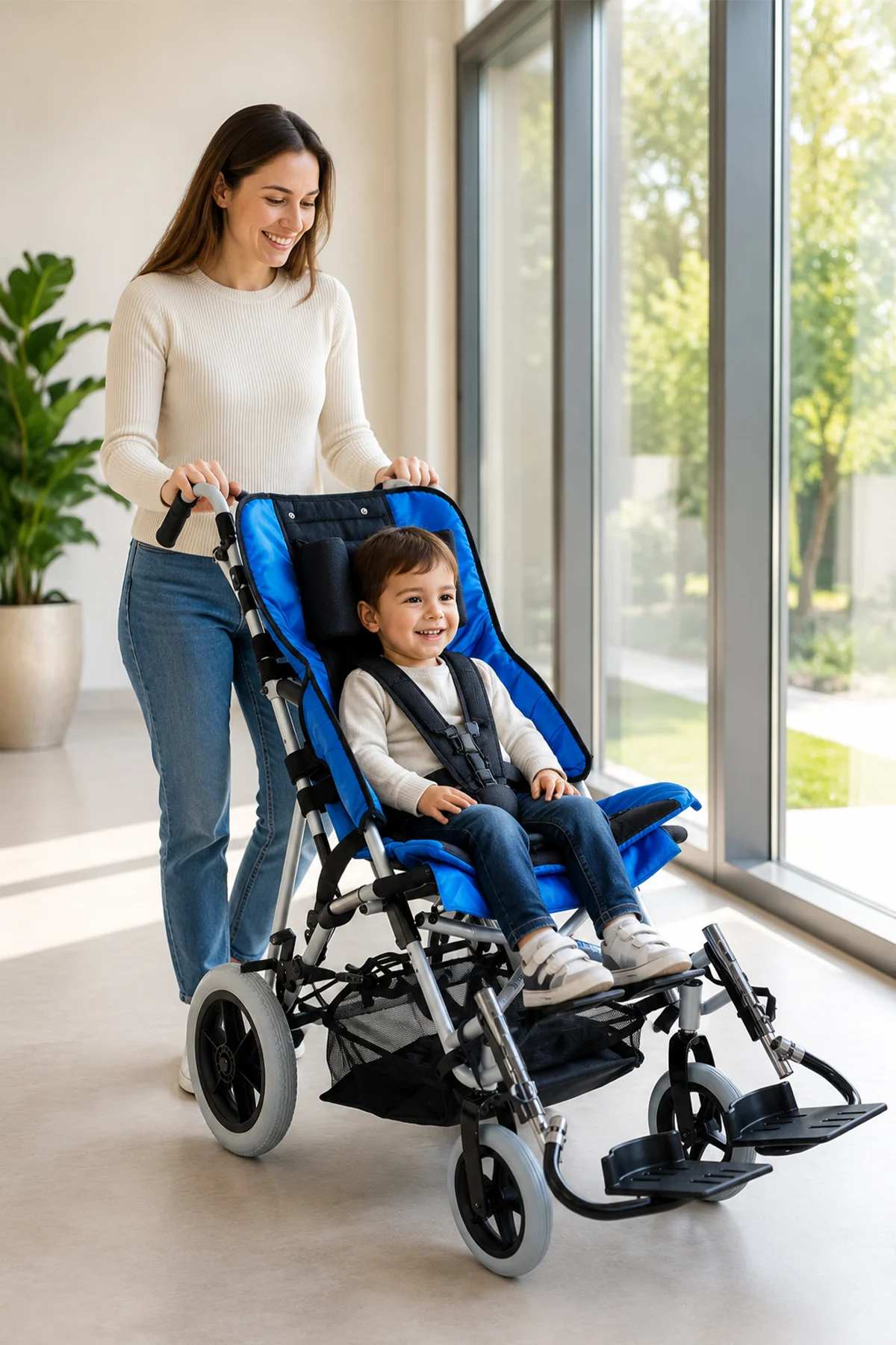 Mavi Engelli Pediatrik Baston Puset Dm-boss