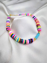 Tükkan Accessories Mavi Fimo Taş Detayli Gold Kaplama Halhal-Halhal41