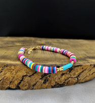 Tükkan Accessories Mavi Fimo Taş Detayli Gold Kaplama Halhal-Halhal41