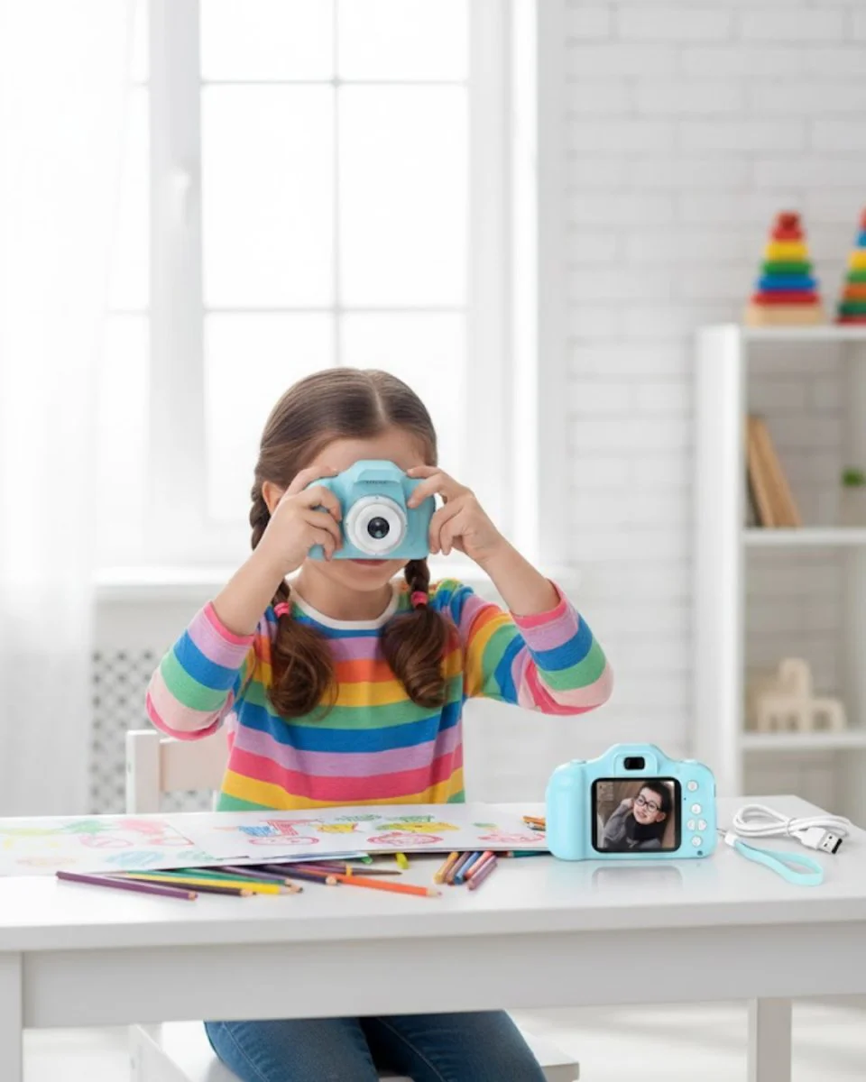 Mavi HD Taşınabilir Mini Kamera: Profesyonel Video ve Fotoğraf Kayıt Çözümü