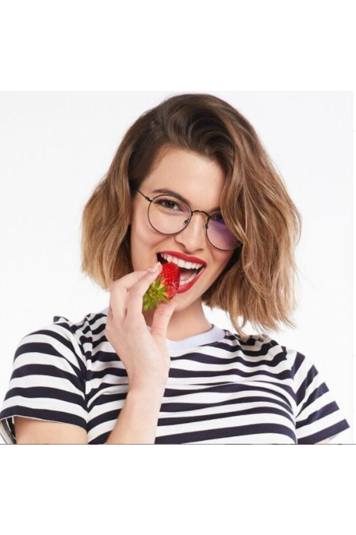 Trendmilano Mavi İşık Filtreli Ekran Gözlüğü Raund Siyah