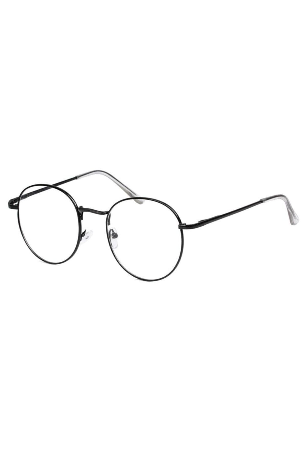 Trendmilano Mavi İşık Filtreli Ekran Gözlüğü Raund Siyah