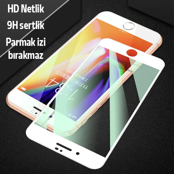 Mavi Işık Filtreli iPhone SE 2020/8/7 Full Kaplamalı 9H Cam Ekran Koruyucu